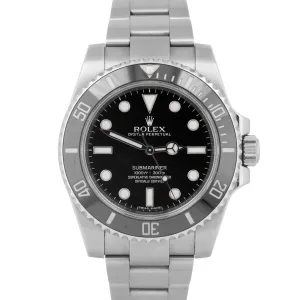 MINT 2019 PAPERS Rolex Submariner No-Date Ceramic 40mm Steel Watch 114060 BOX