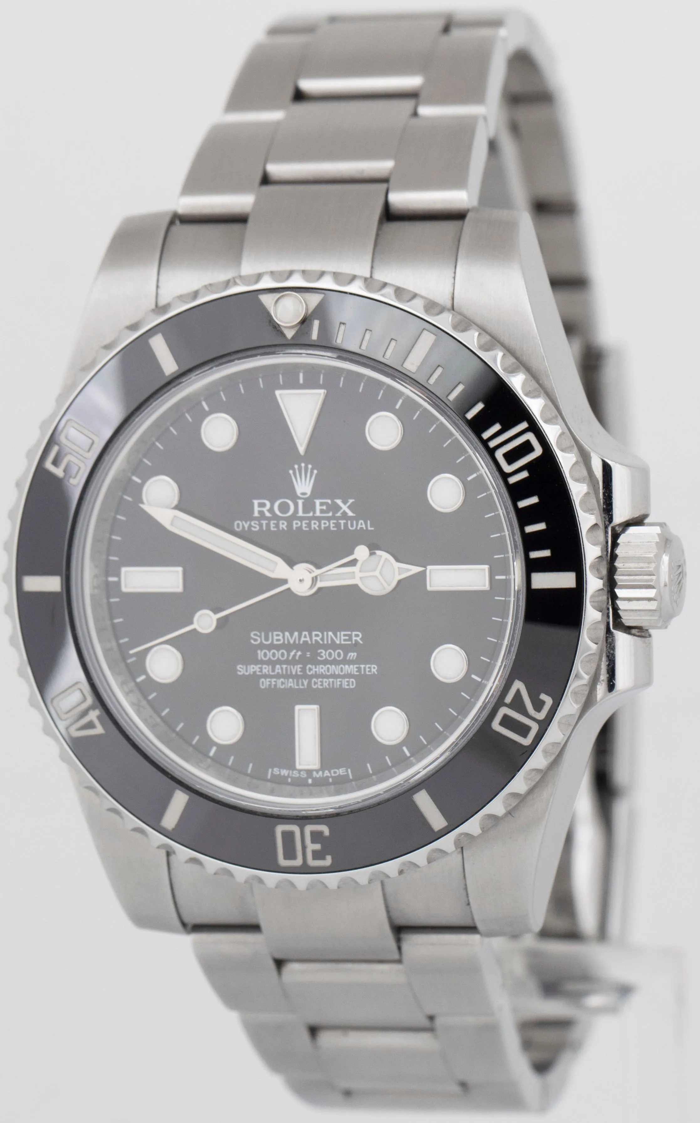 MINT 2019 PAPERS Rolex Submariner No-Date Ceramic 40mm Steel Watch 114060 BOX