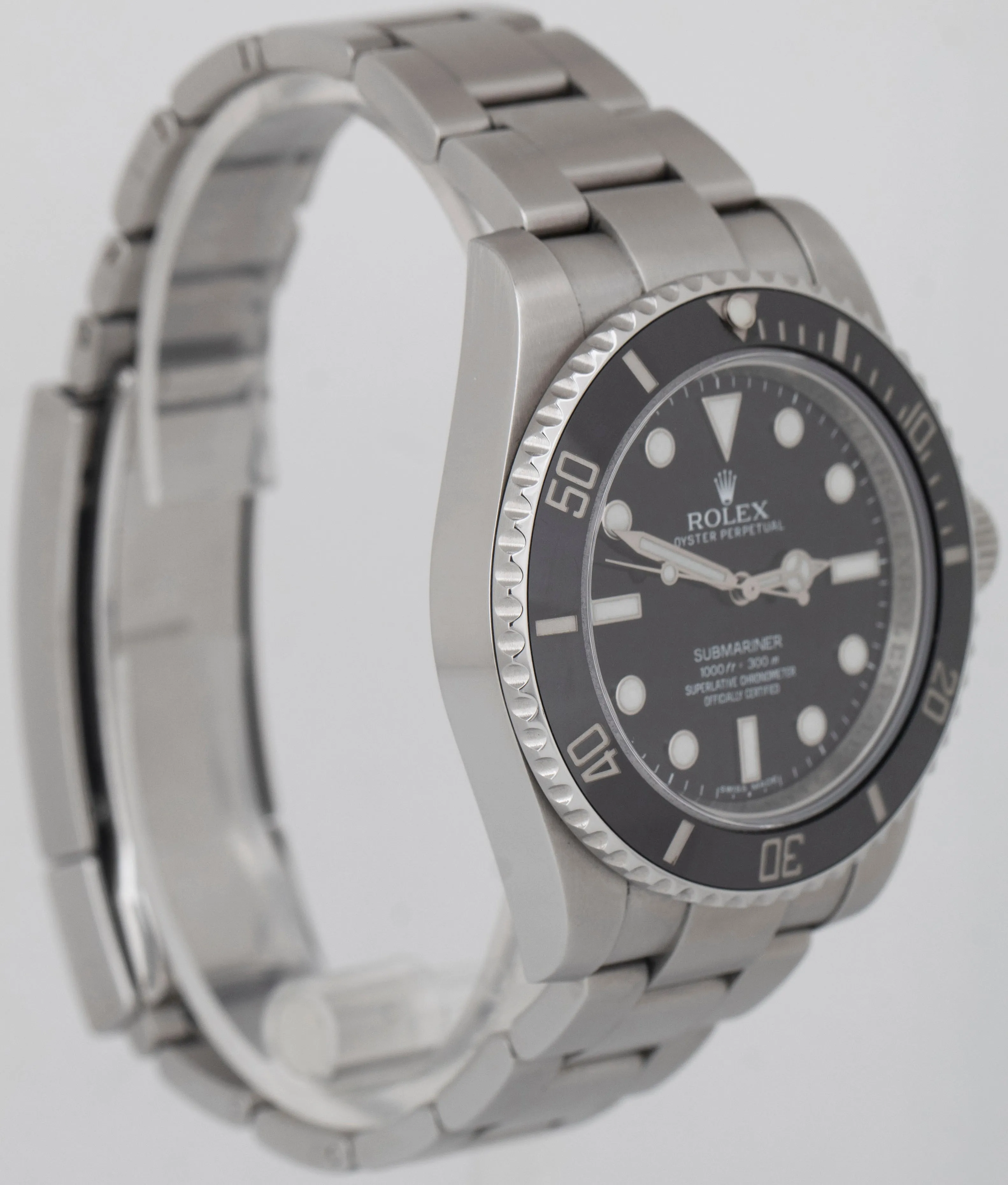 MINT 2019 PAPERS Rolex Submariner No-Date Ceramic 40mm Steel Watch 114060 BOX