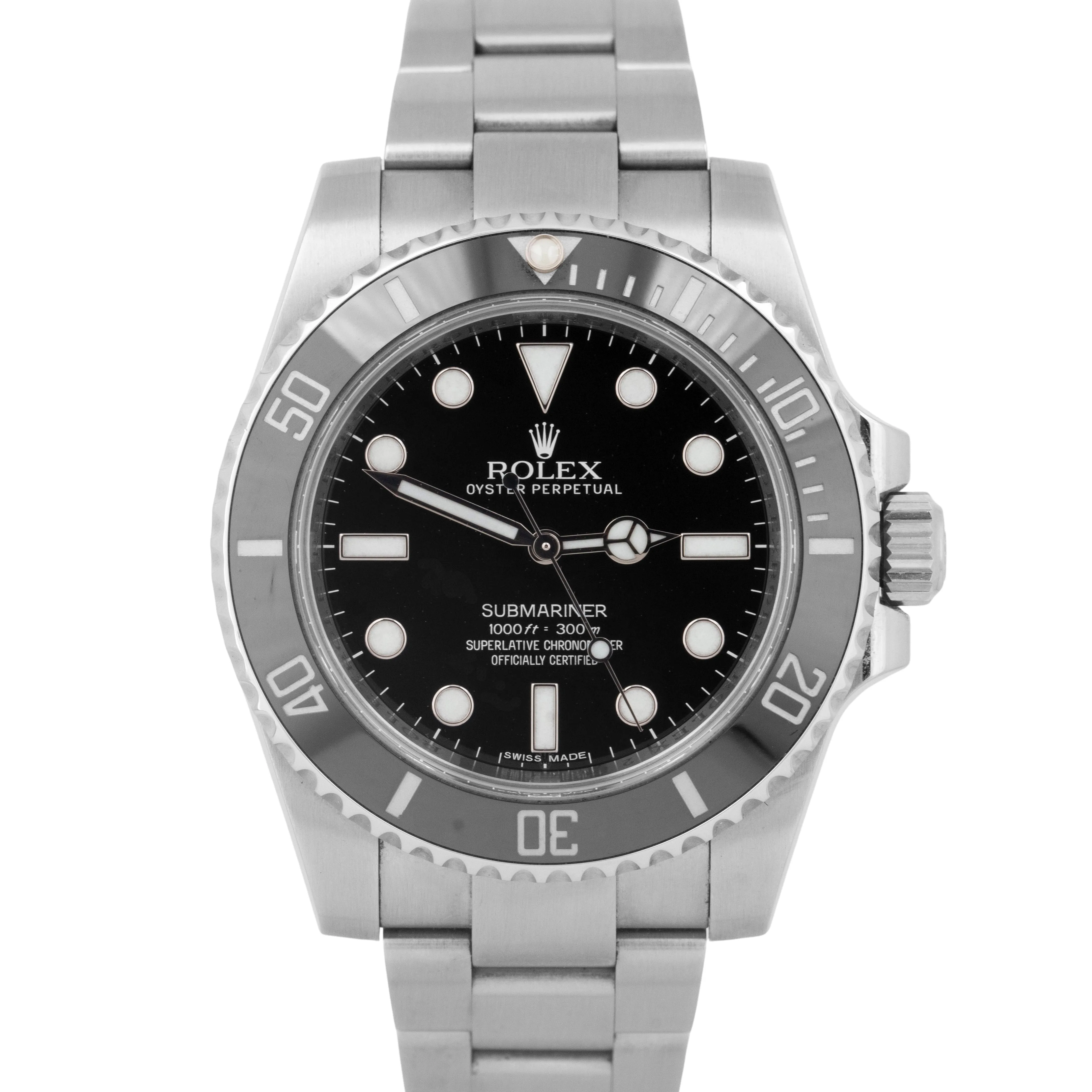MINT 2019 PAPERS Rolex Submariner No-Date Ceramic 40mm Steel Watch 114060 BOX