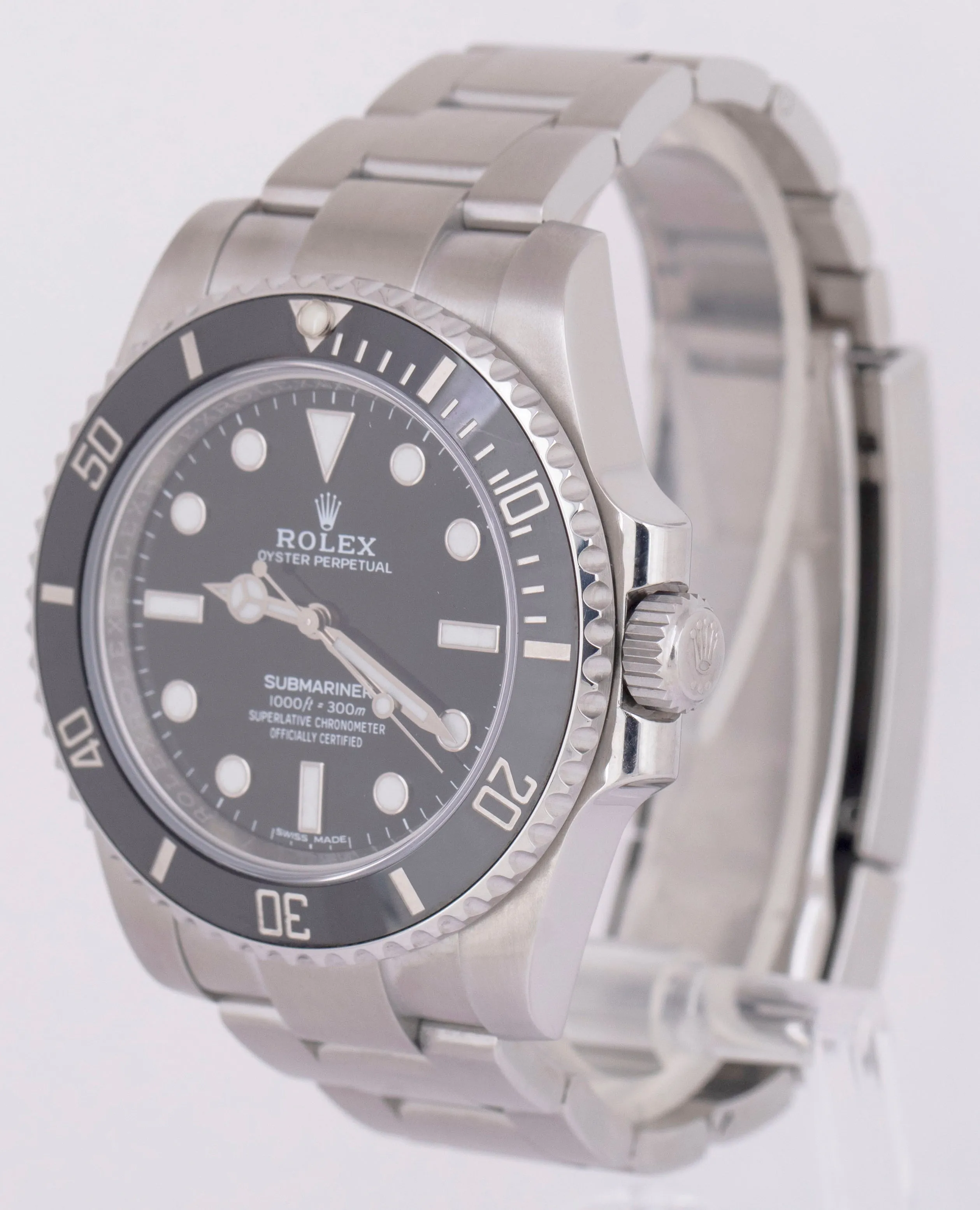 MINT 2019 Rolex Submariner No-Date Ceramic 40mm 114060 Oyster Stainless Watch
