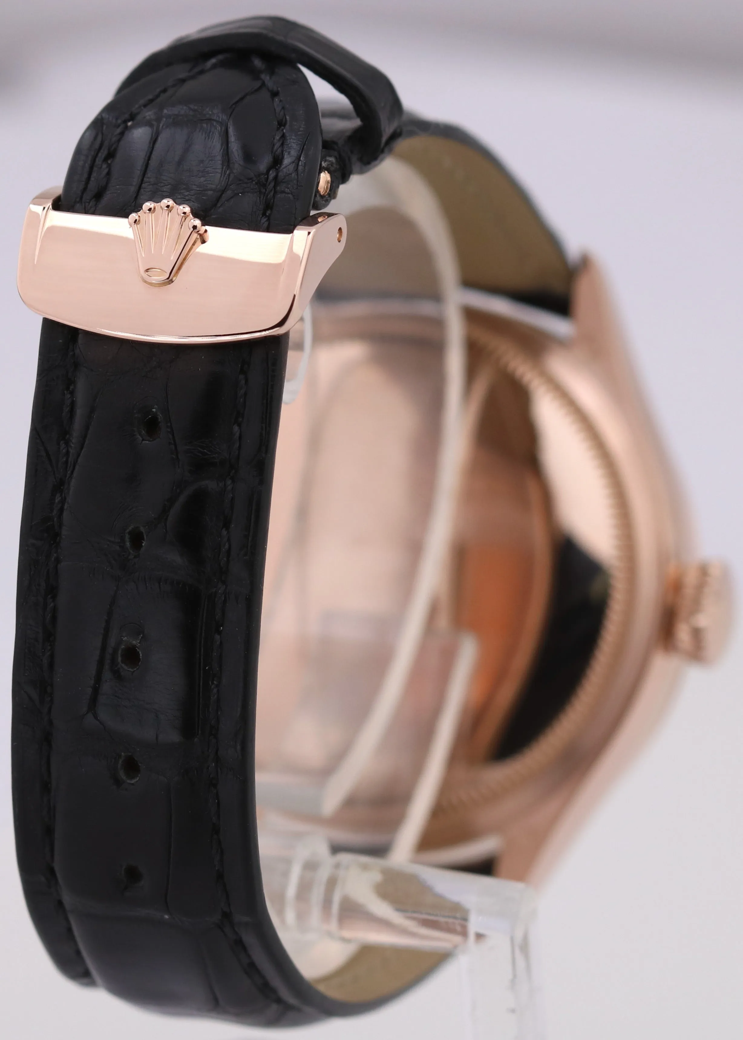 MINT 2022 Rolex Cellini Moonphase White 18K Everose Gold 39mm Watch 50535
