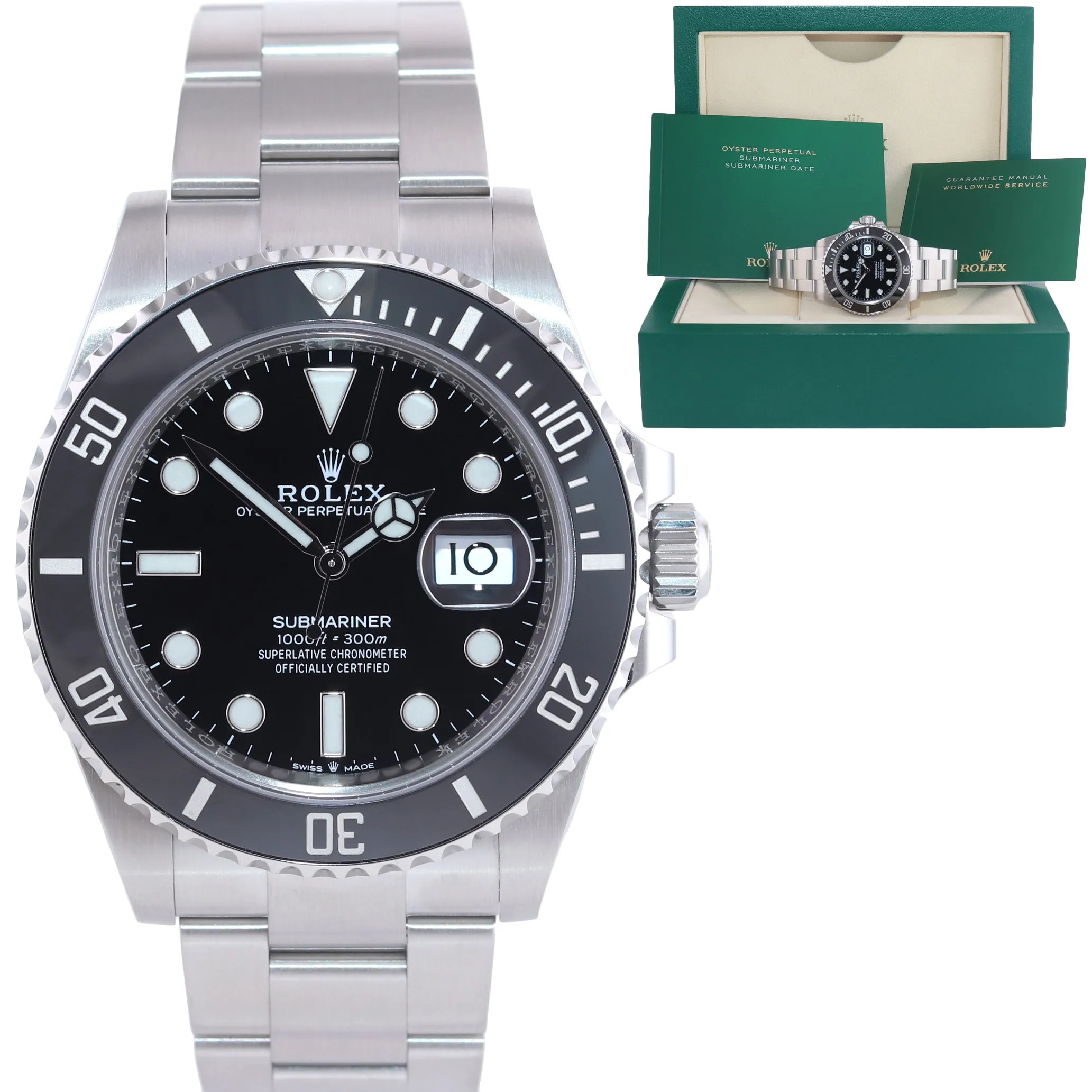 MINT 2022 Rolex Submariner 41mm Black Ceramic 126610LN Watch Box