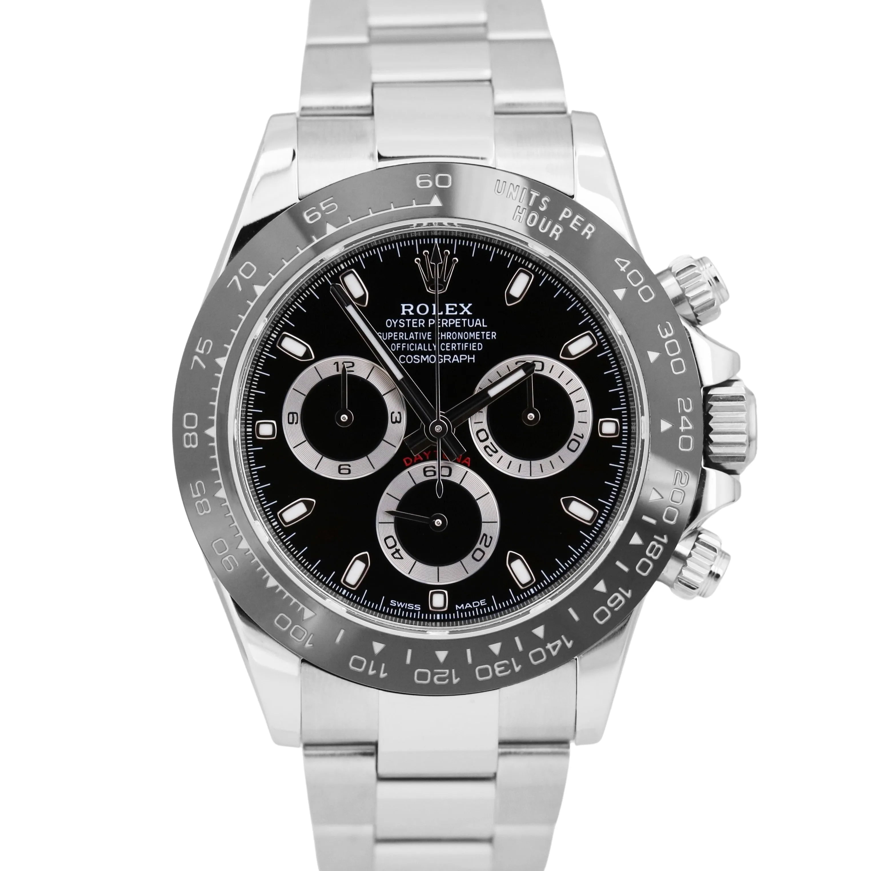 MINT PAPERS Rolex Daytona Cosmograph Black CERAMIC Stainless Steel 116500 LN B P