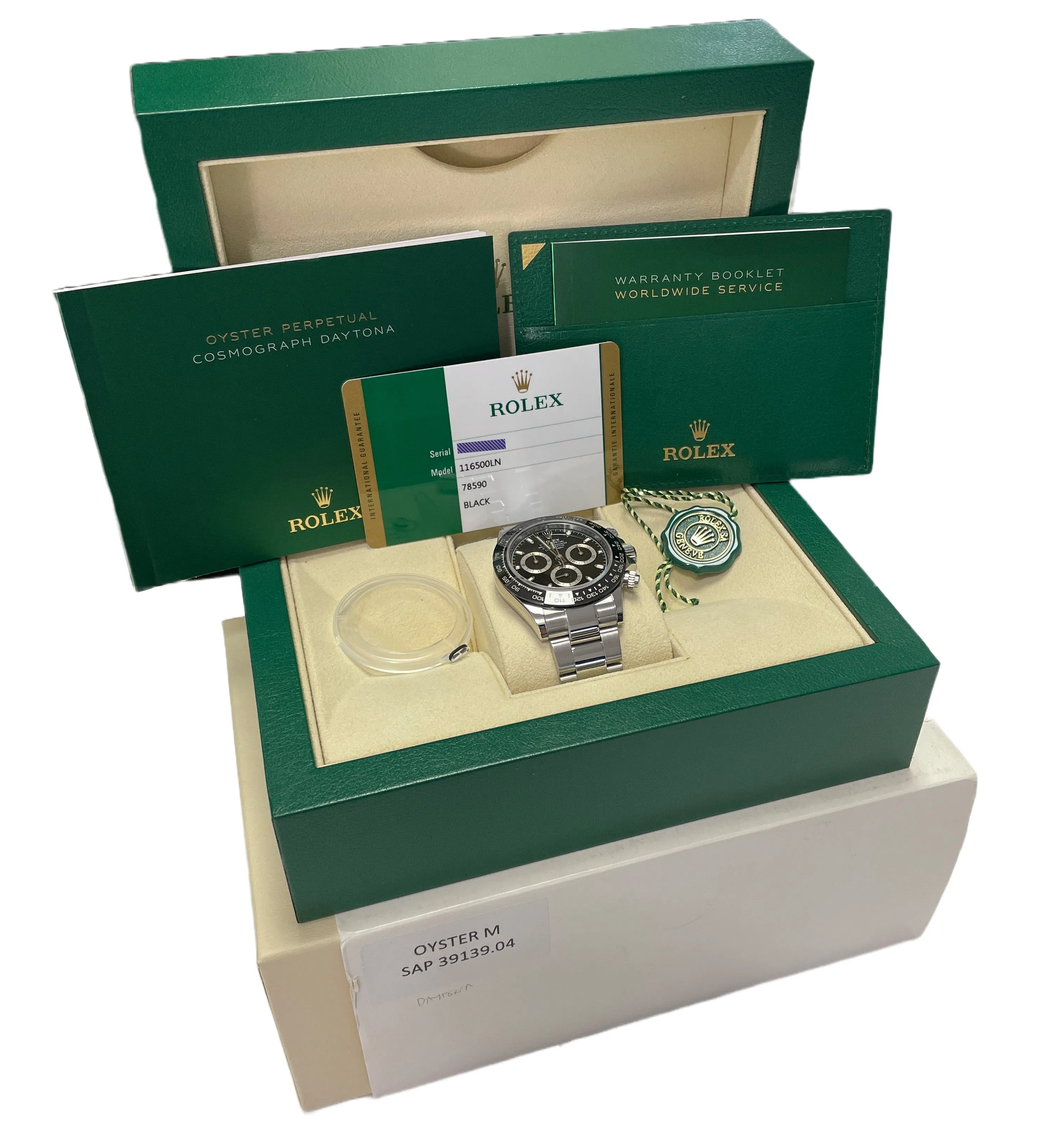 MINT PAPERS Rolex Daytona Cosmograph Black CERAMIC Stainless Steel 116500 LN B P