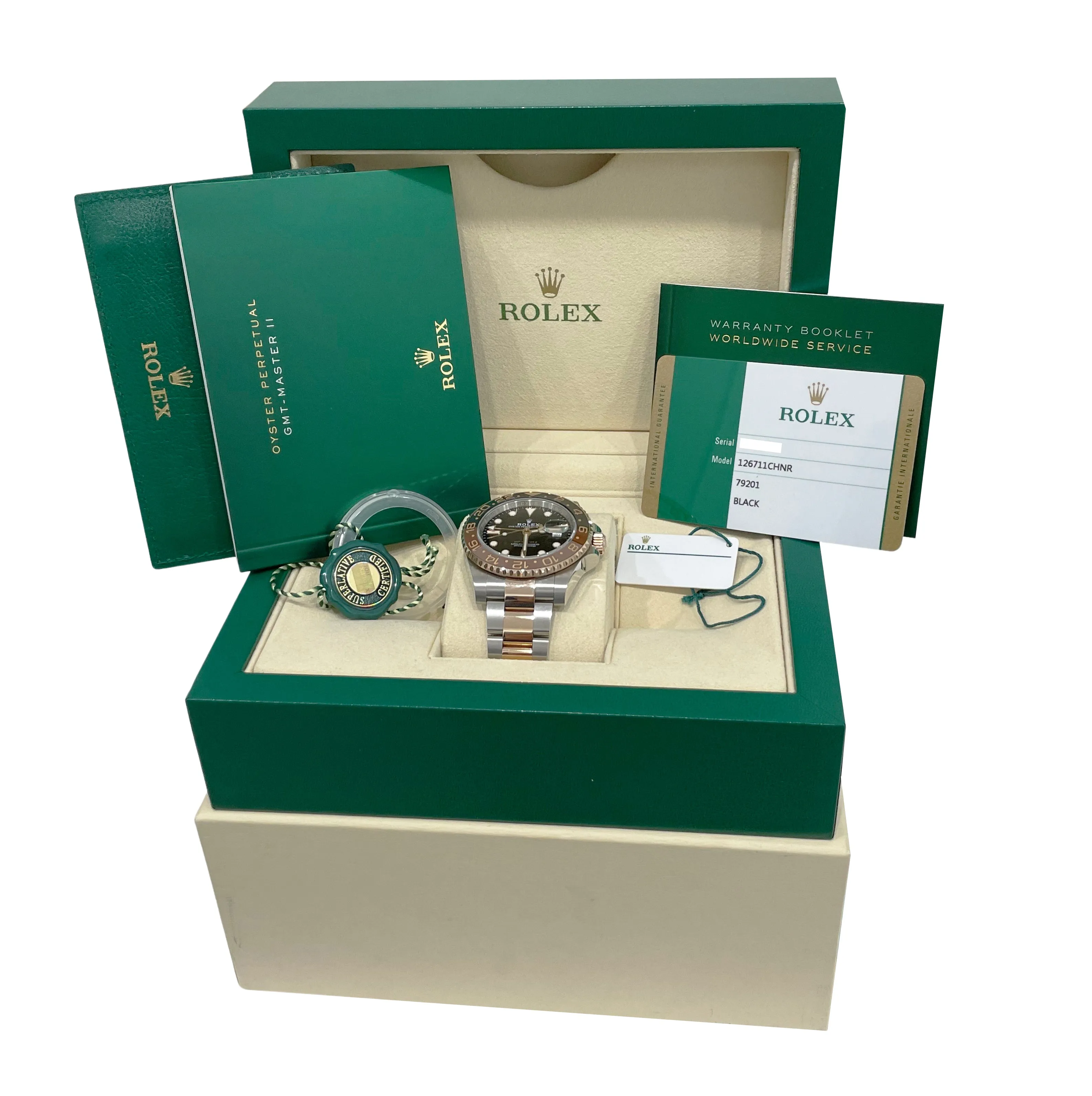 MINT PAPERS Rolex GMT-Master II ROOT-BEER 18K Rose Gold 40mm 126711 CHNR BOX