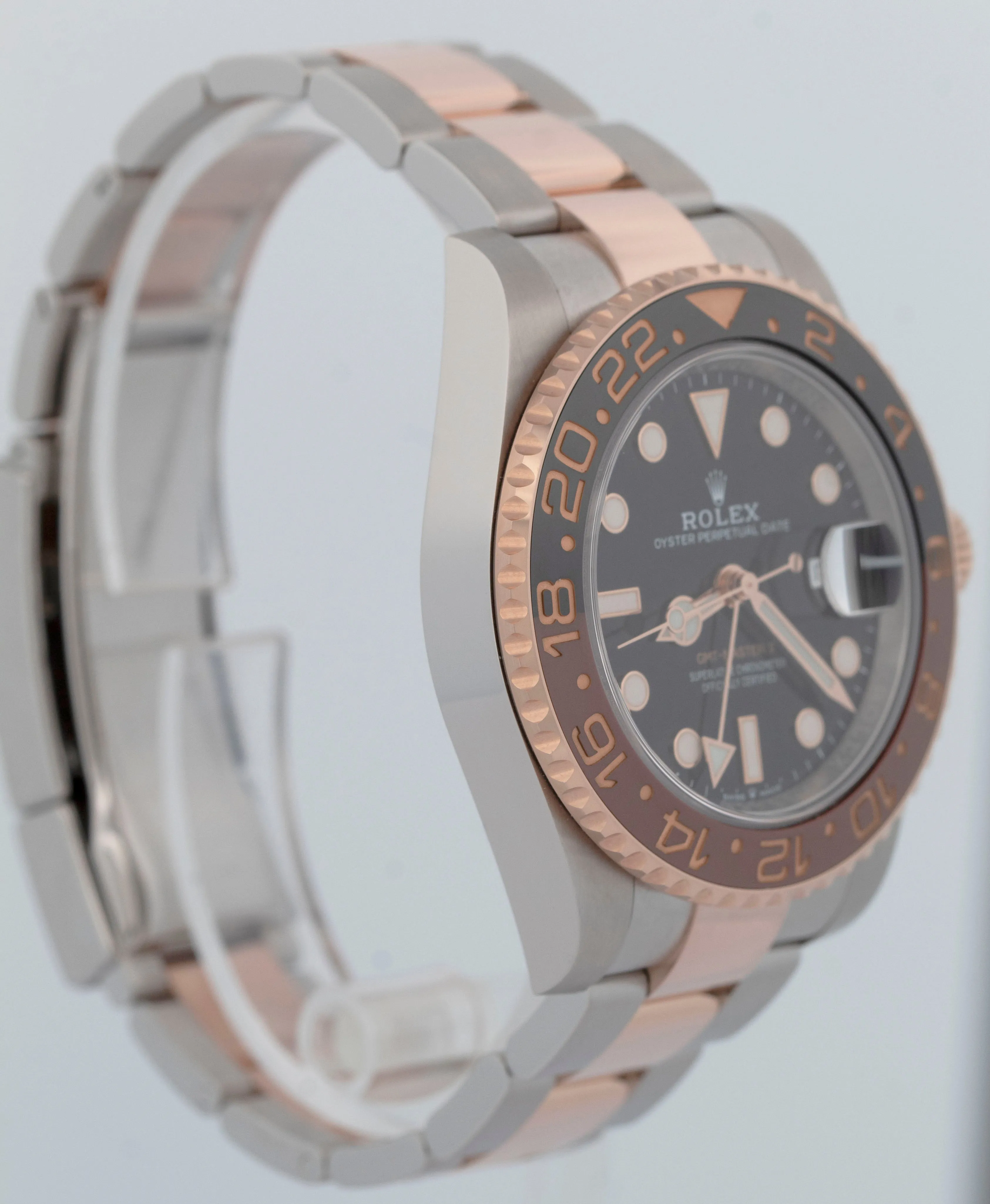 MINT PAPERS Rolex GMT-Master II ROOT-BEER 18K Rose Gold 40mm 126711 CHNR BOX