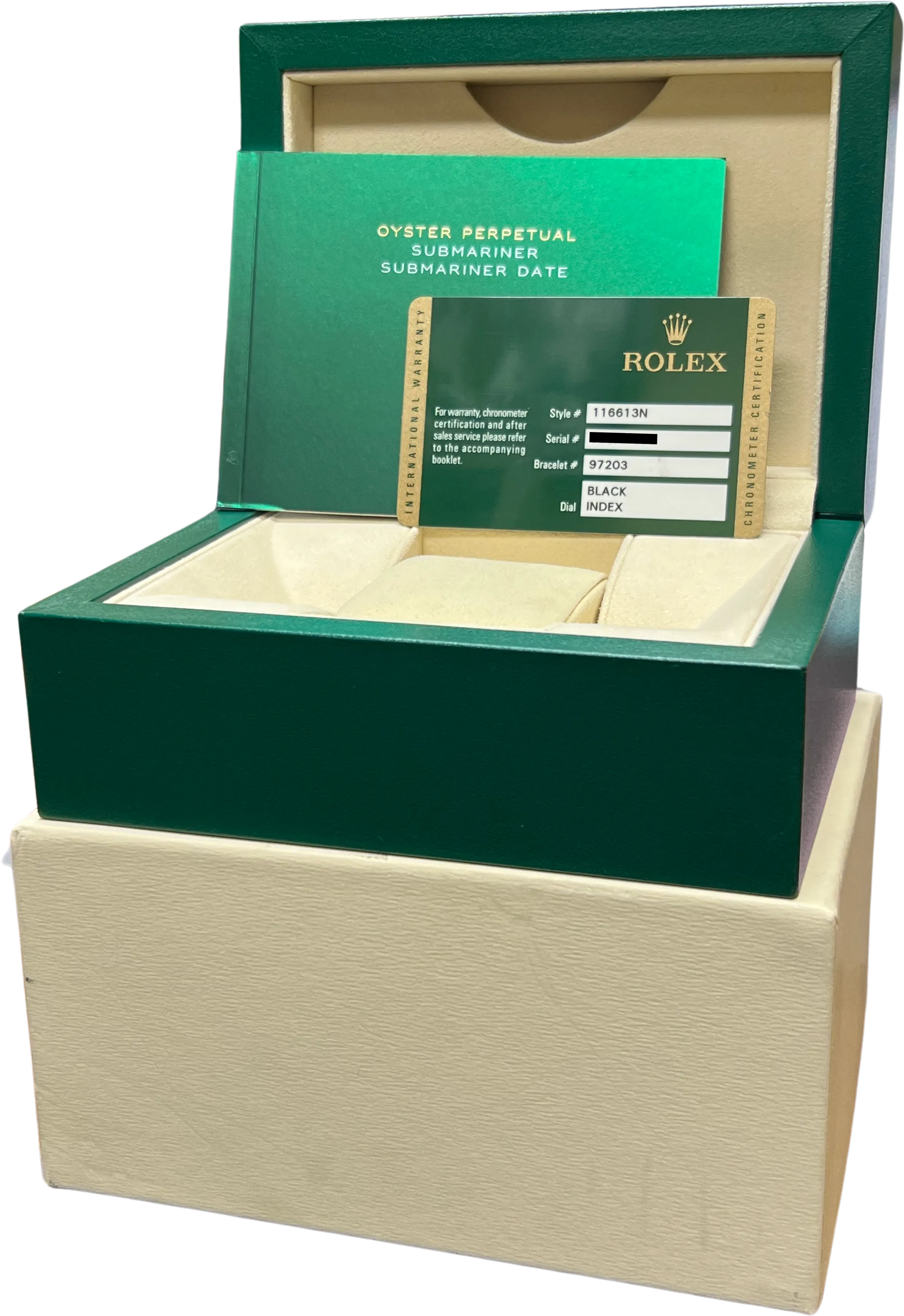 MINT PAPERS Rolex Submariner Date Ceramic Black 40mm Gold Two-Tone 116613 LN BOX