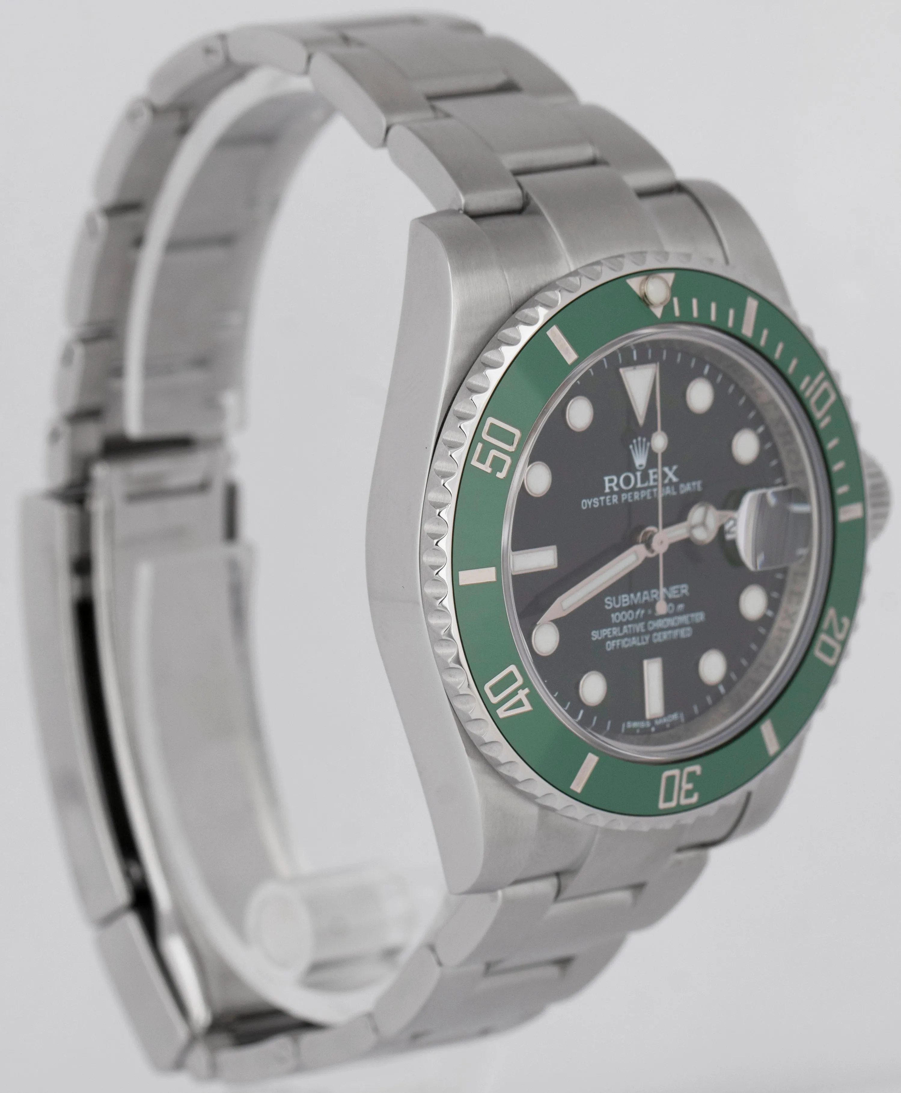 MINT PAPERS Rolex Submariner Date HULK Green Ceramic 40mm Watch 116610 LV BOX