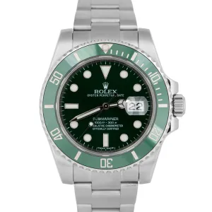 MINT PAPERS Rolex Submariner Date HULK Green Ceramic 40mm Watch 116610 LV BOX