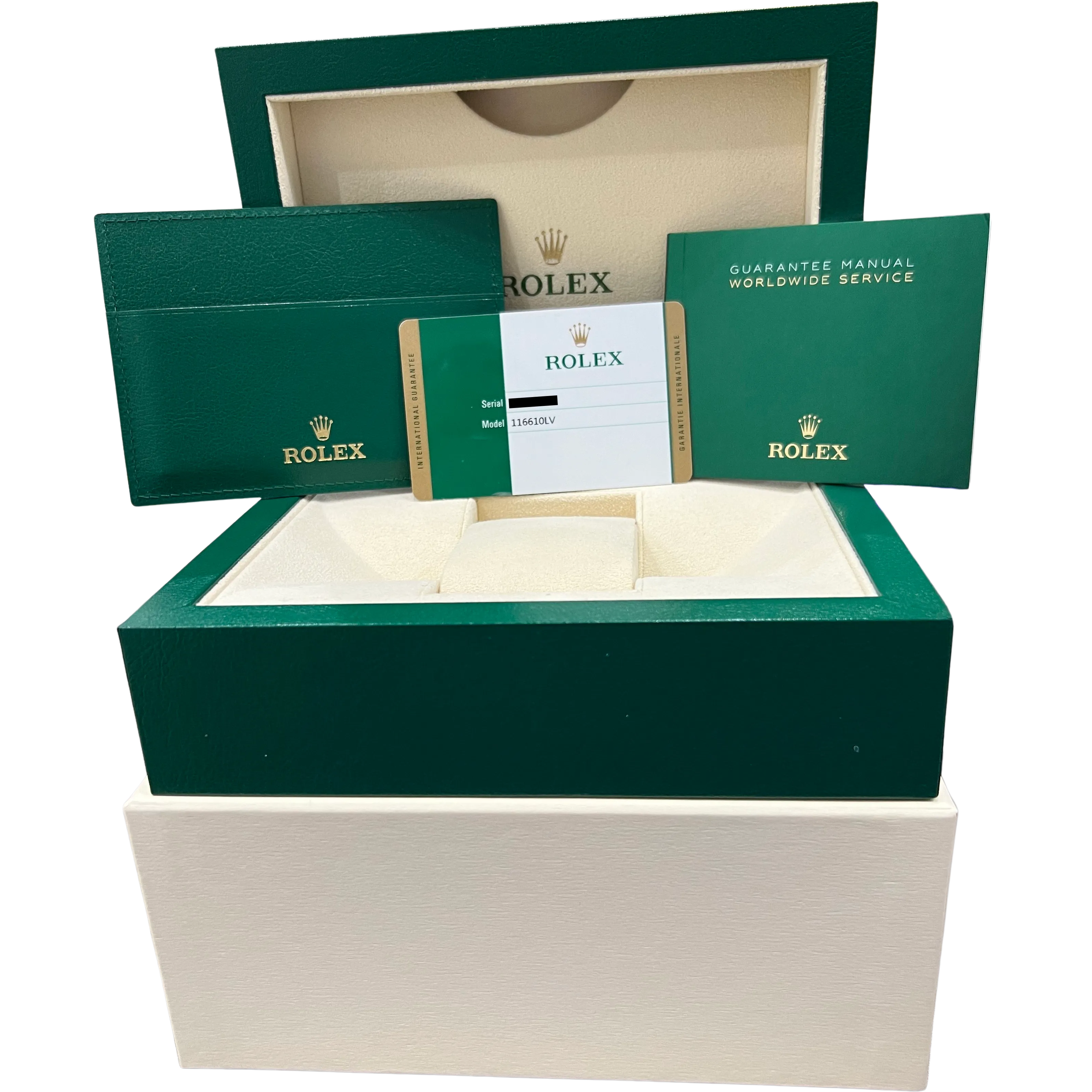 MINT PAPERS Rolex Submariner Date HULK Green Ceramic 40mm Watch 116610 LV BOX