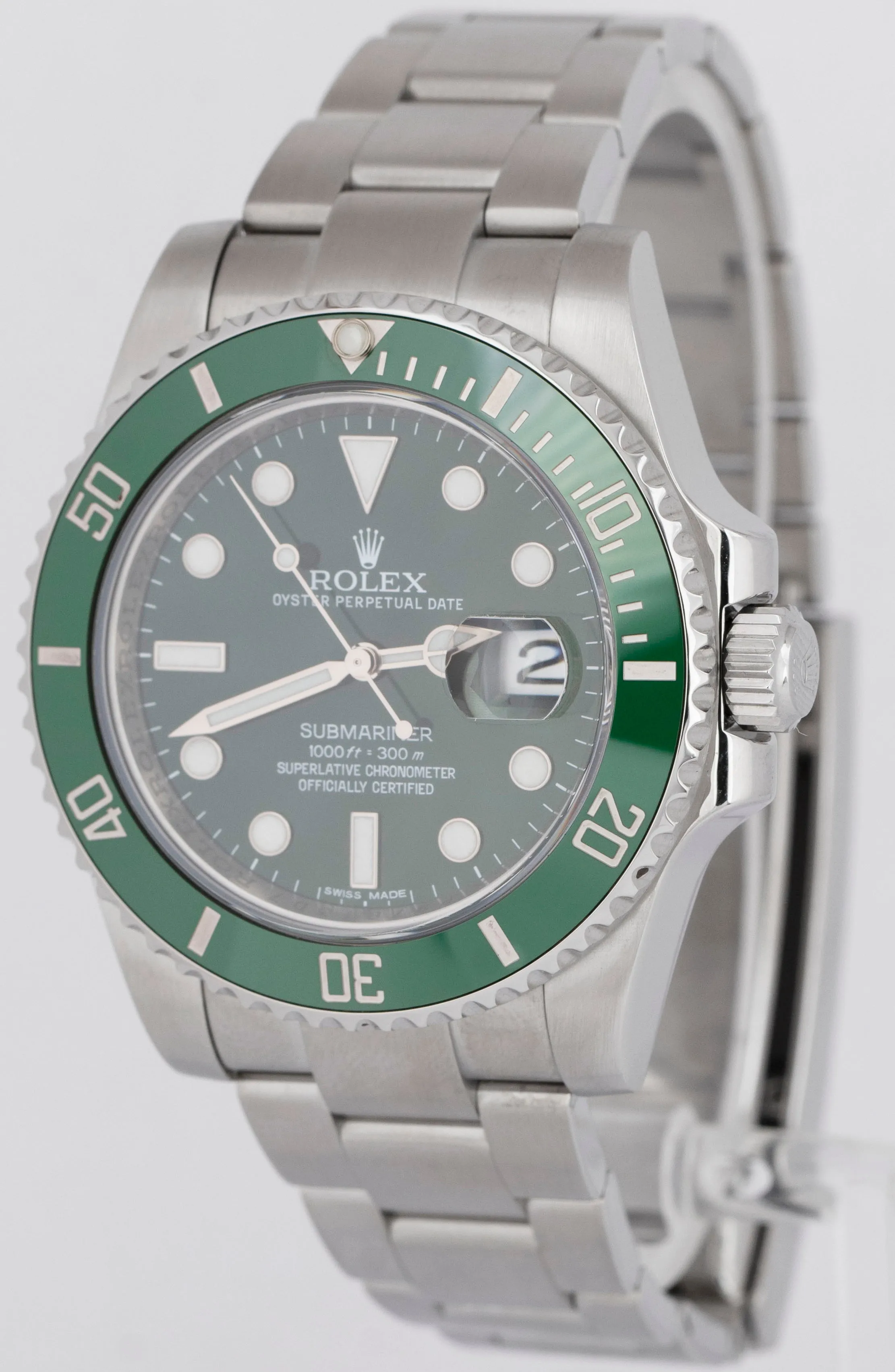 MINT PAPERS Rolex Submariner Date HULK Green Ceramic 40mm Watch 116610 LV BOX