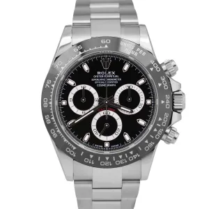 MINT Rolex Daytona Cosmograph Black CERAMIC Stainless Steel 40mm 116500 LN Watch