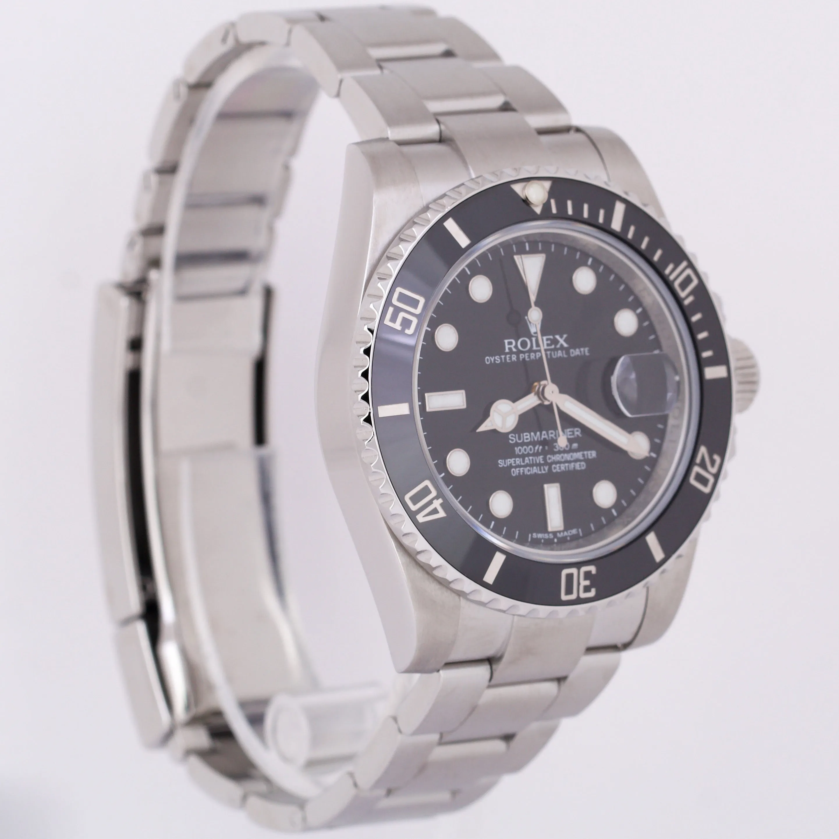 MINT Rolex Submariner Date Stainless Steel Black Ceramic 40mm 116610 LN Watch