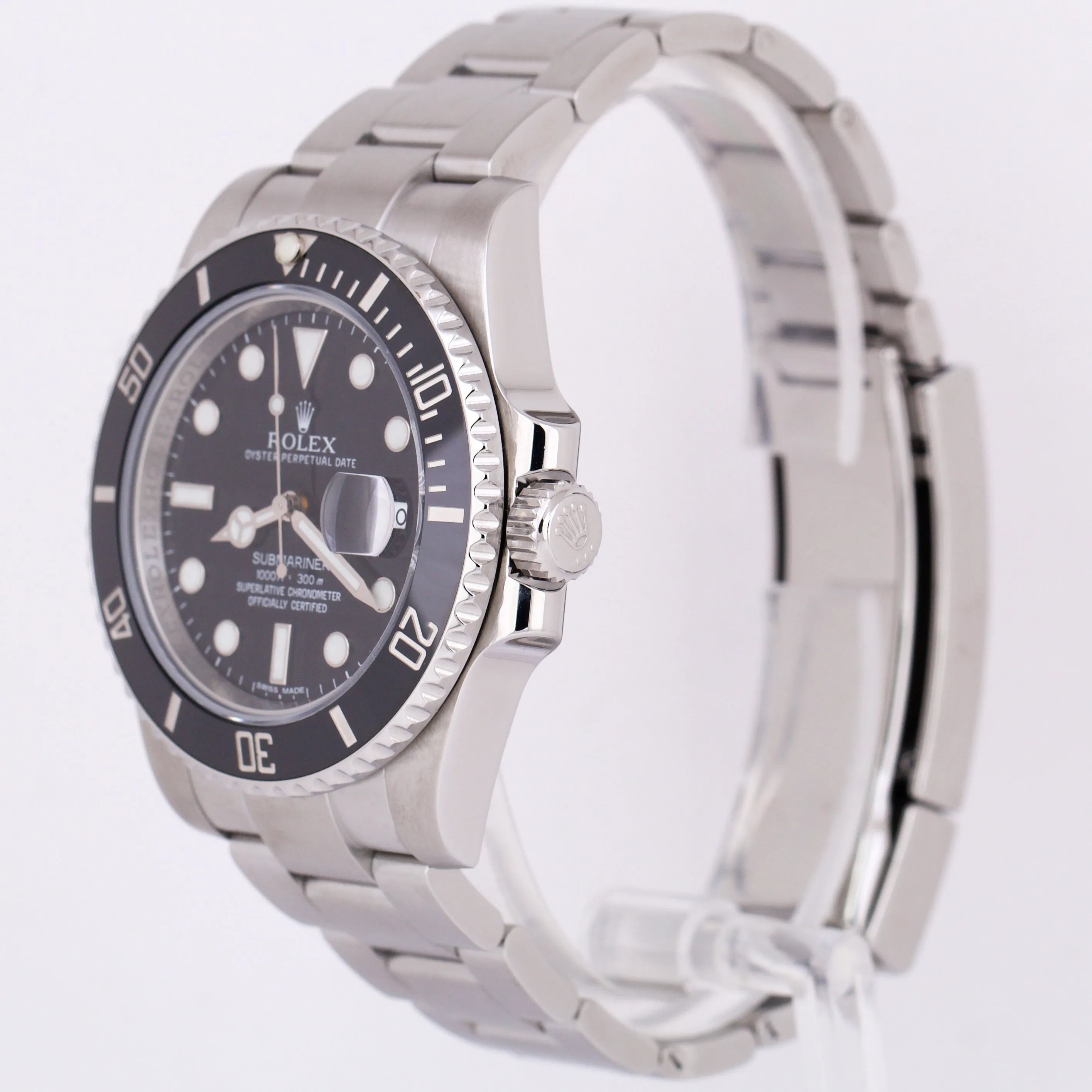 MINT Rolex Submariner Date Stainless Steel Black Ceramic 40mm 116610 LN Watch