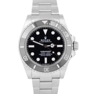 MINT Rolex Submariner No-Date 41mm Stainless Steel Black Ceramic Watch 124060 LN