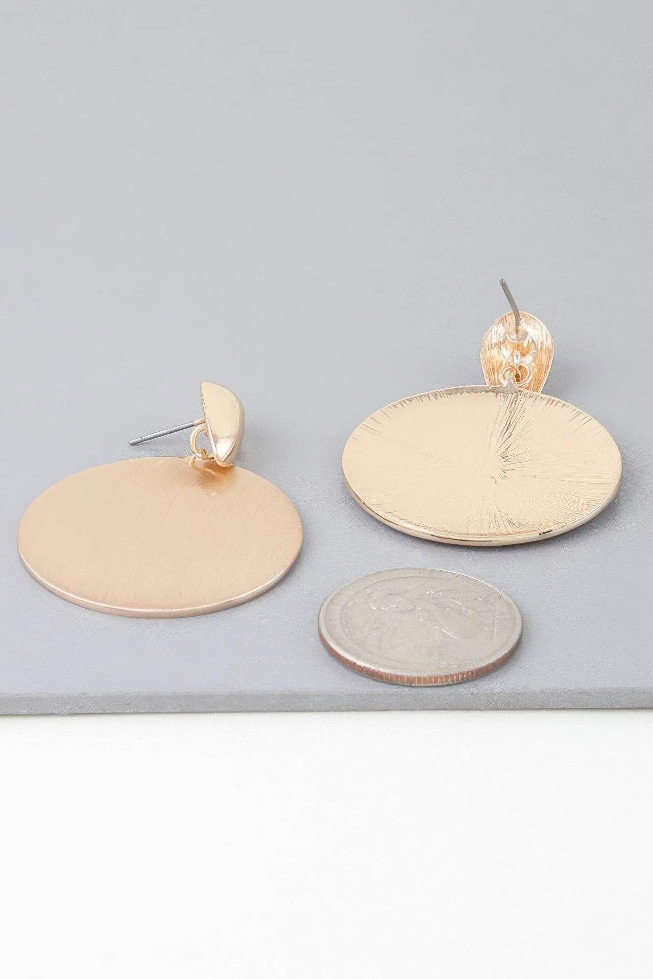 Modern Sleek Disc Drop Earrings
