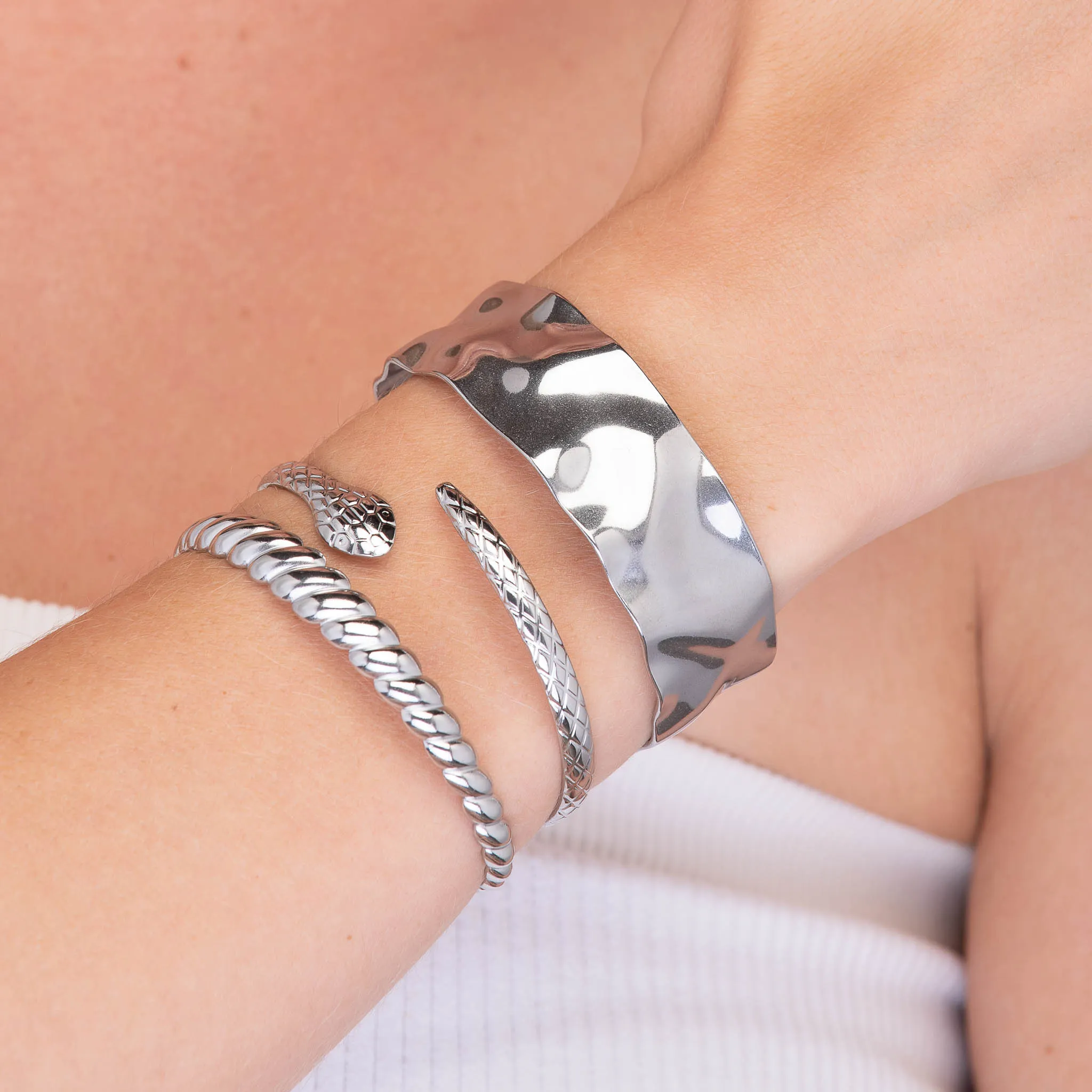 Molten Statement Open Cuff Bangle
