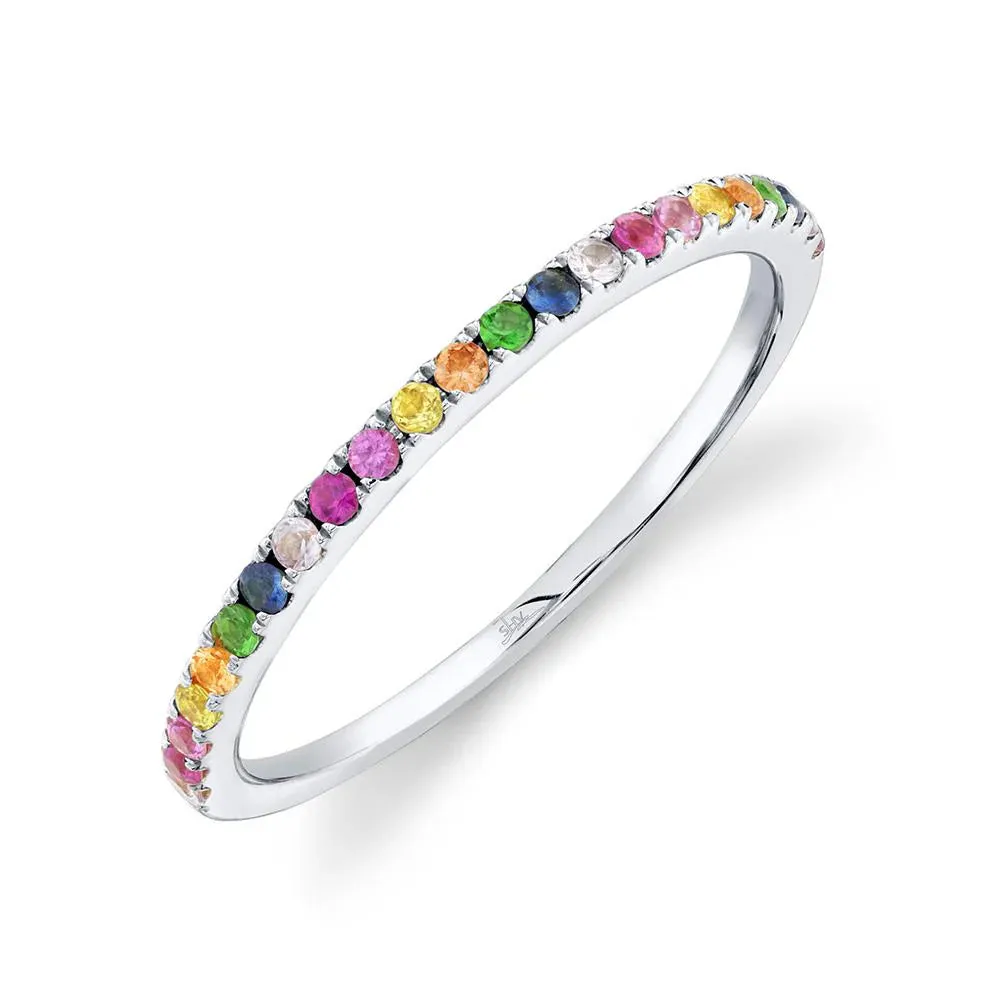 Multi-Color Stone Stackable Ring