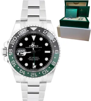 NEW 2022 Rolex GMT-Master II SPRITE Stainless GREEN Oyster Watch 126720 VTNR