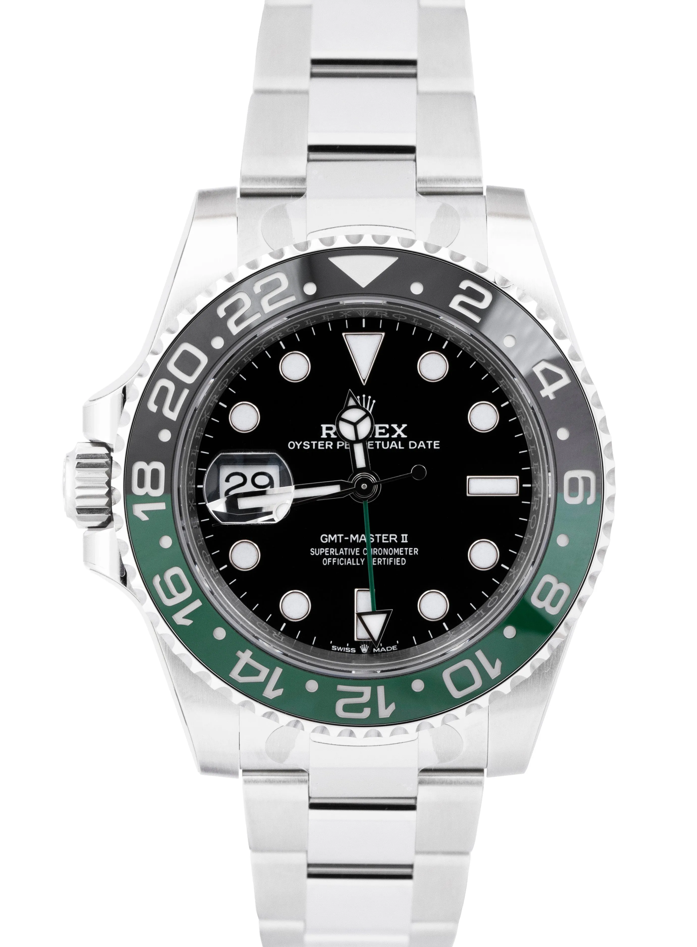 NEW 2022 Rolex GMT-Master II SPRITE Stainless GREEN Oyster Watch 126720 VTNR