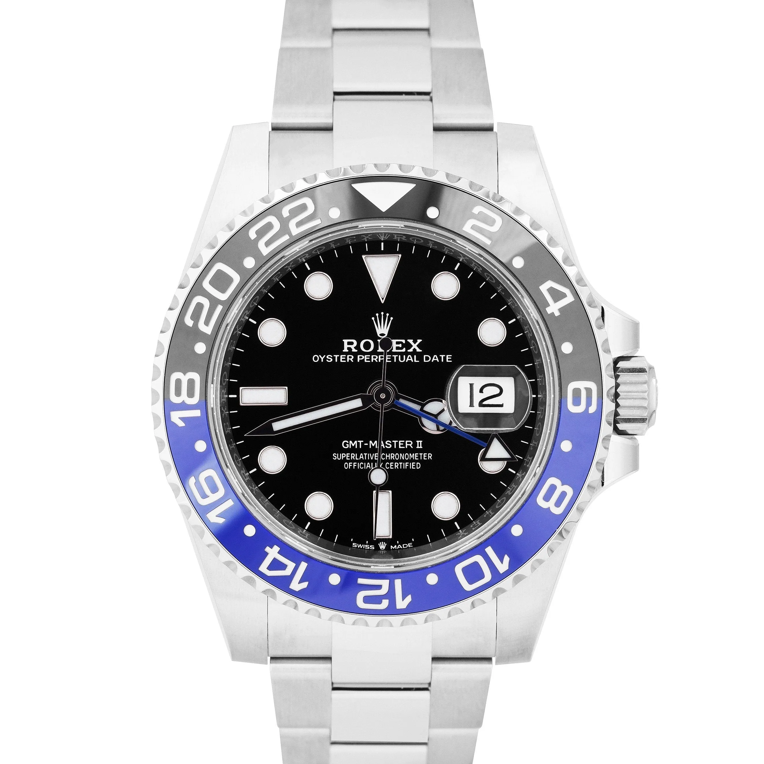 NEW FEB. 2022 Rolex GMT-Master II Ceramic BATMAN OYSTER BRACELET 126710 BLNR