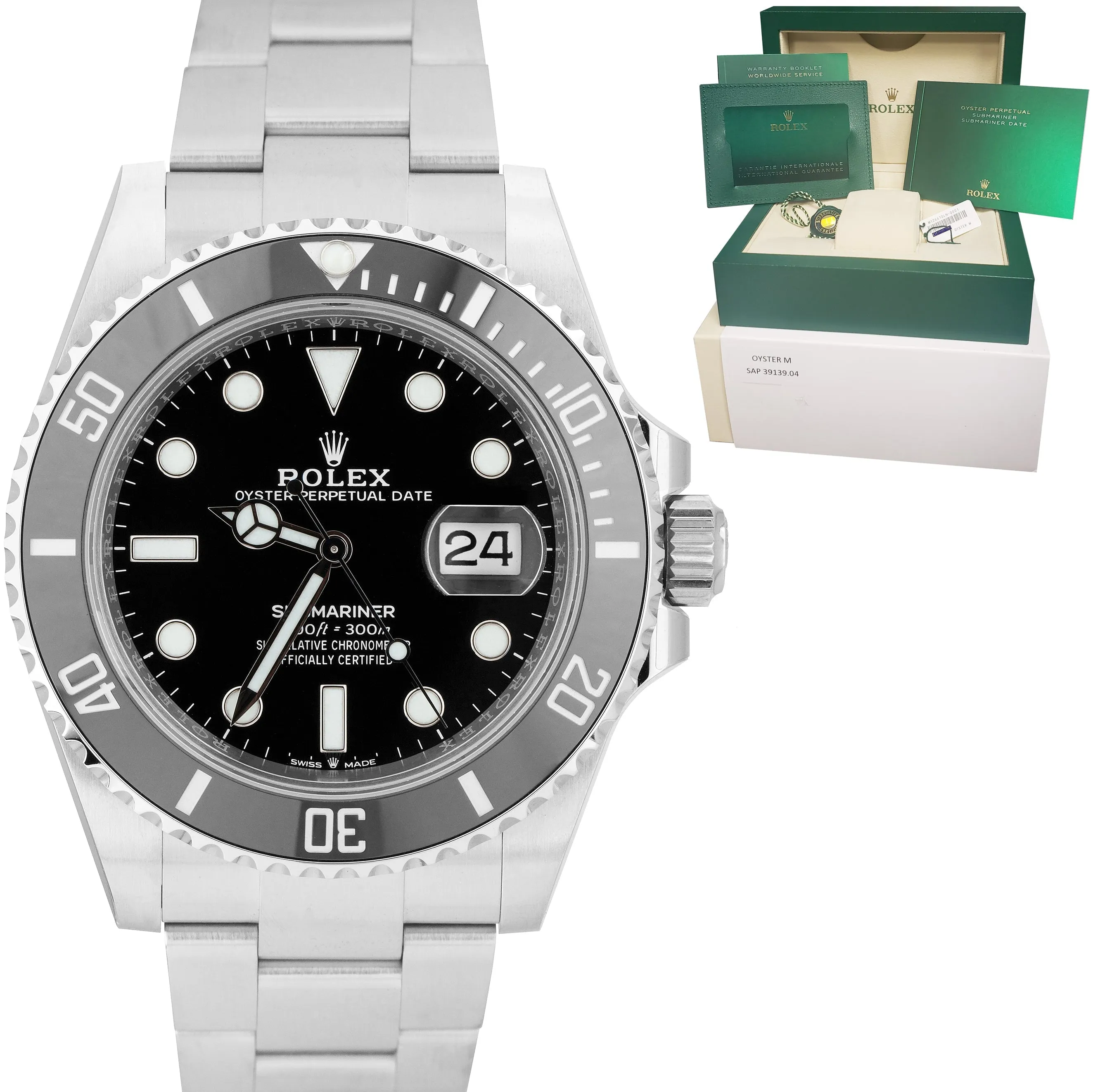 NEW FEBRUARY 2022 Rolex Submariner 41mm Date Steel Black Ceramic Watch 126610 LN