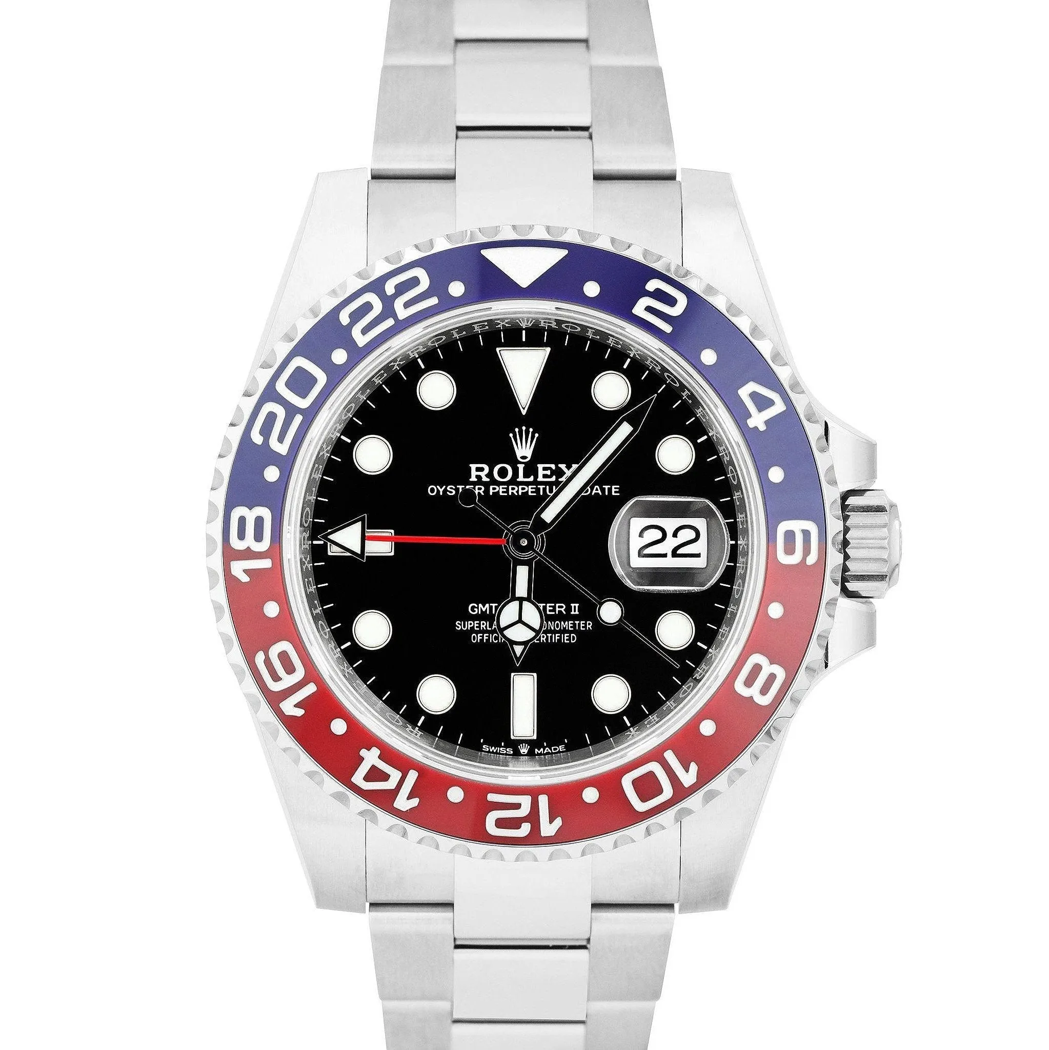 NEW JULY 2022 Rolex GMT-Master II Ceramic PEPSI OYSTER BRACELET 40mm 126710 BLRO
