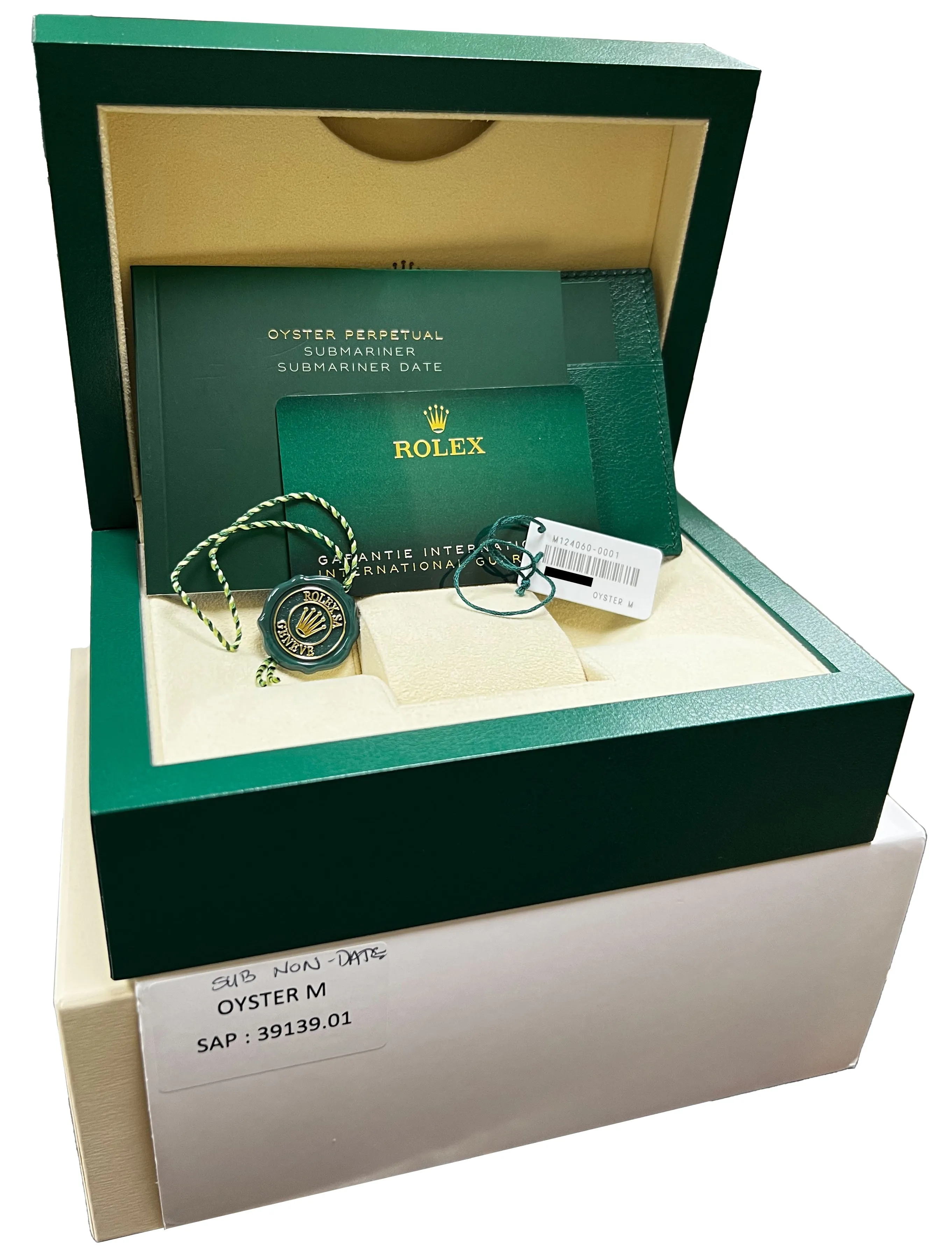 NEW MAY 2022 Rolex Submariner 41mm No-Date Black Ceramic Steel Watch 124060 LN