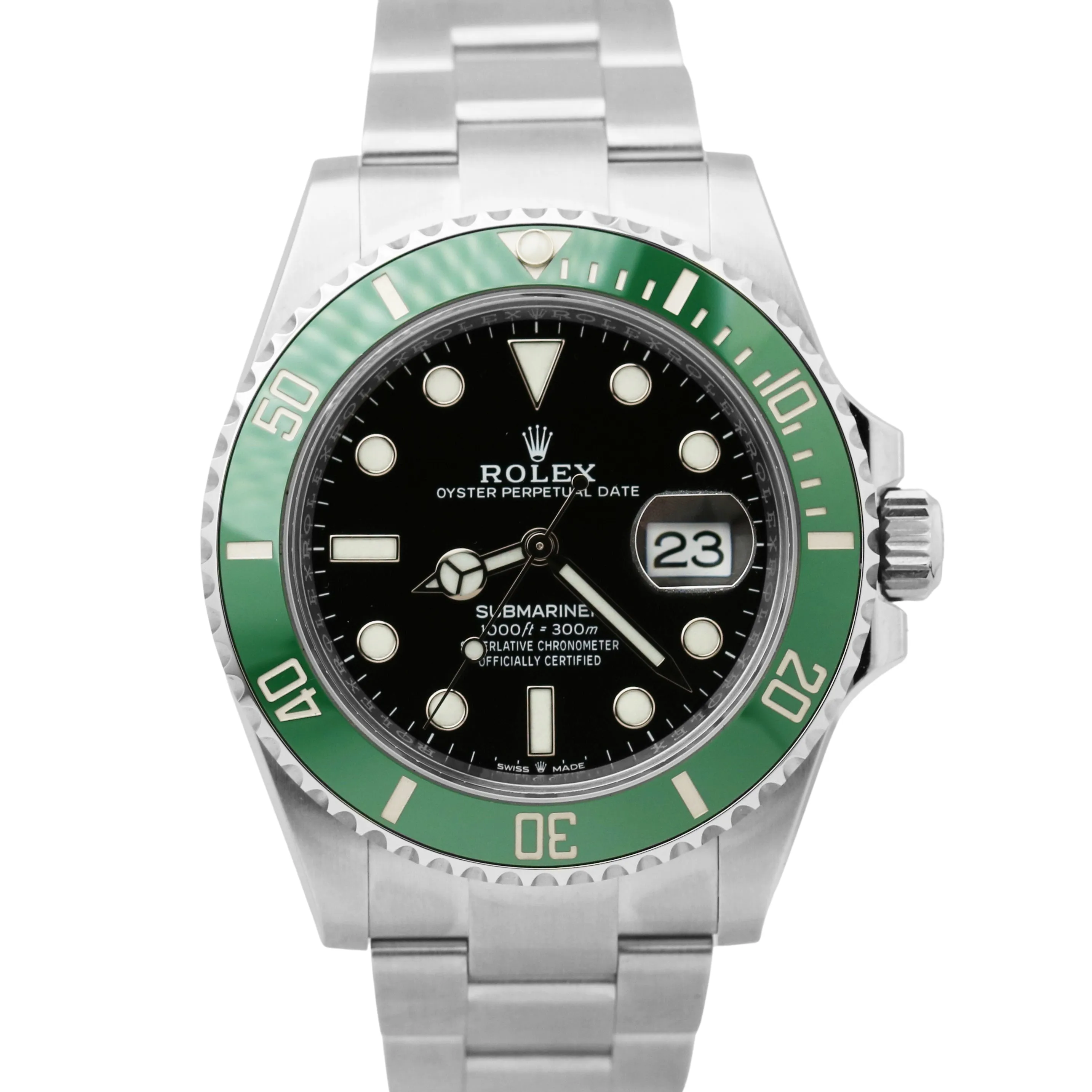 NEW MAY 2023 Rolex Submariner 41mm KERMIT Green Ceramic PAPERS 126610 LV B P