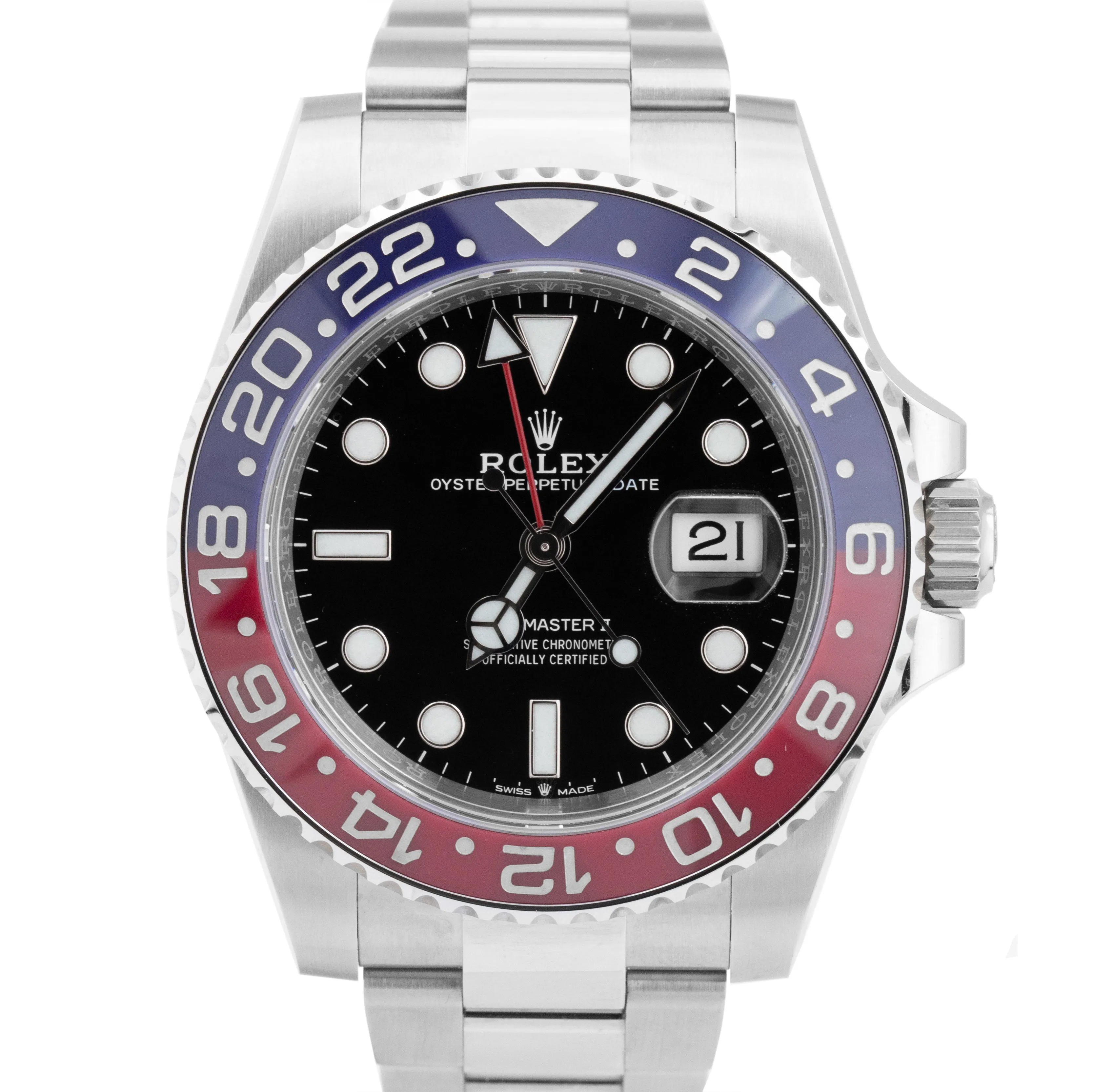 NEW OCT 2022 Rolex GMT-Master II PEPSI Red / Blue Steel 40mm Watch 126710 BLRO