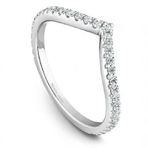 Noam Carver V-Shaped 14k White Gold Diamond Band
