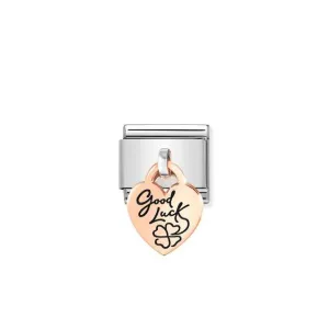 Nomination Composable Link Good Luck Hanging Charm, 9K Rose Gold