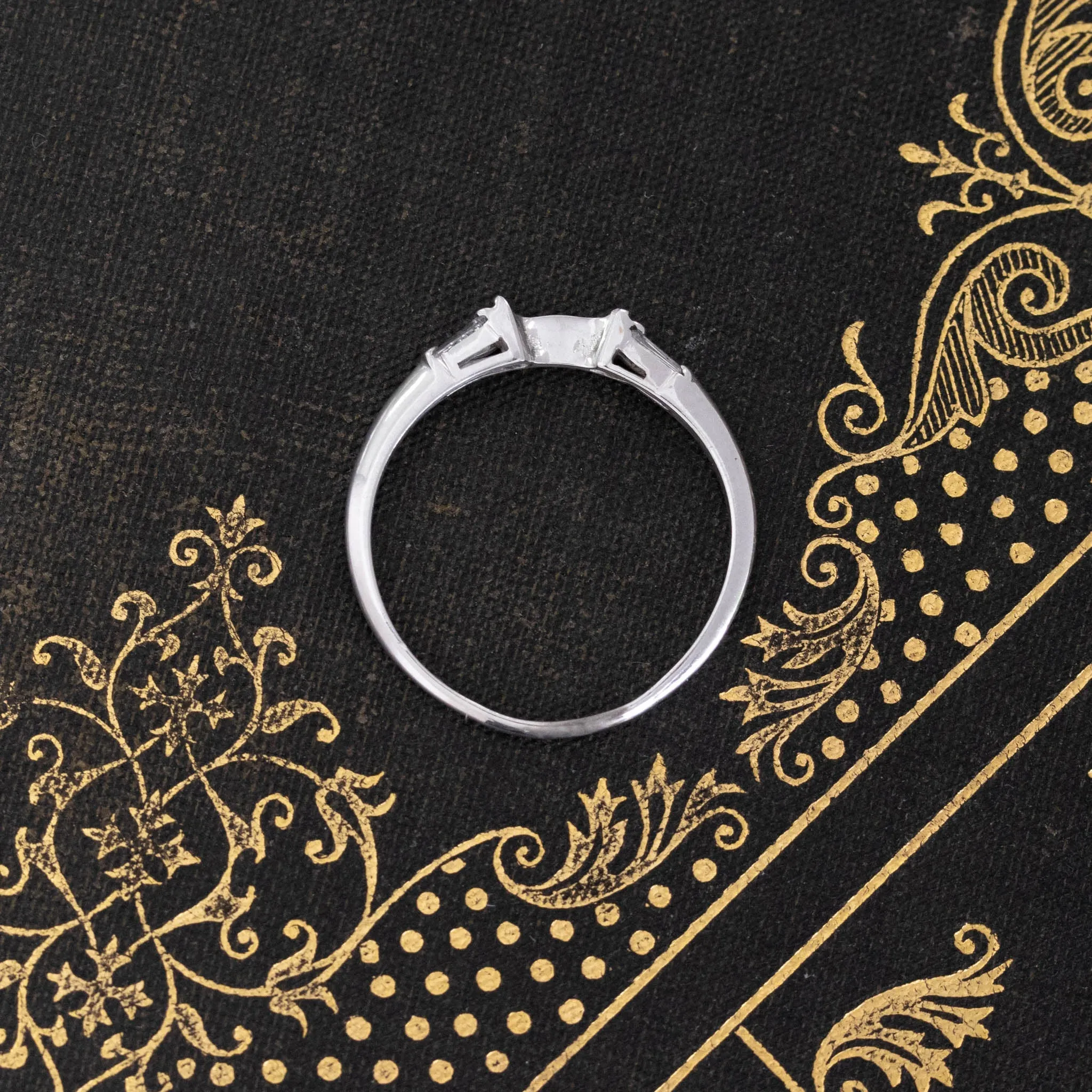 Notched Baguette Cut Diamond Band