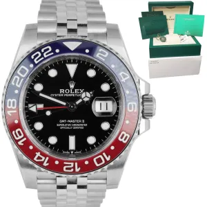 OCTOBER 2021 Rolex GMT-Master II PEPSI Red / Blue SS Ceramic 40mm 126710 BLRO