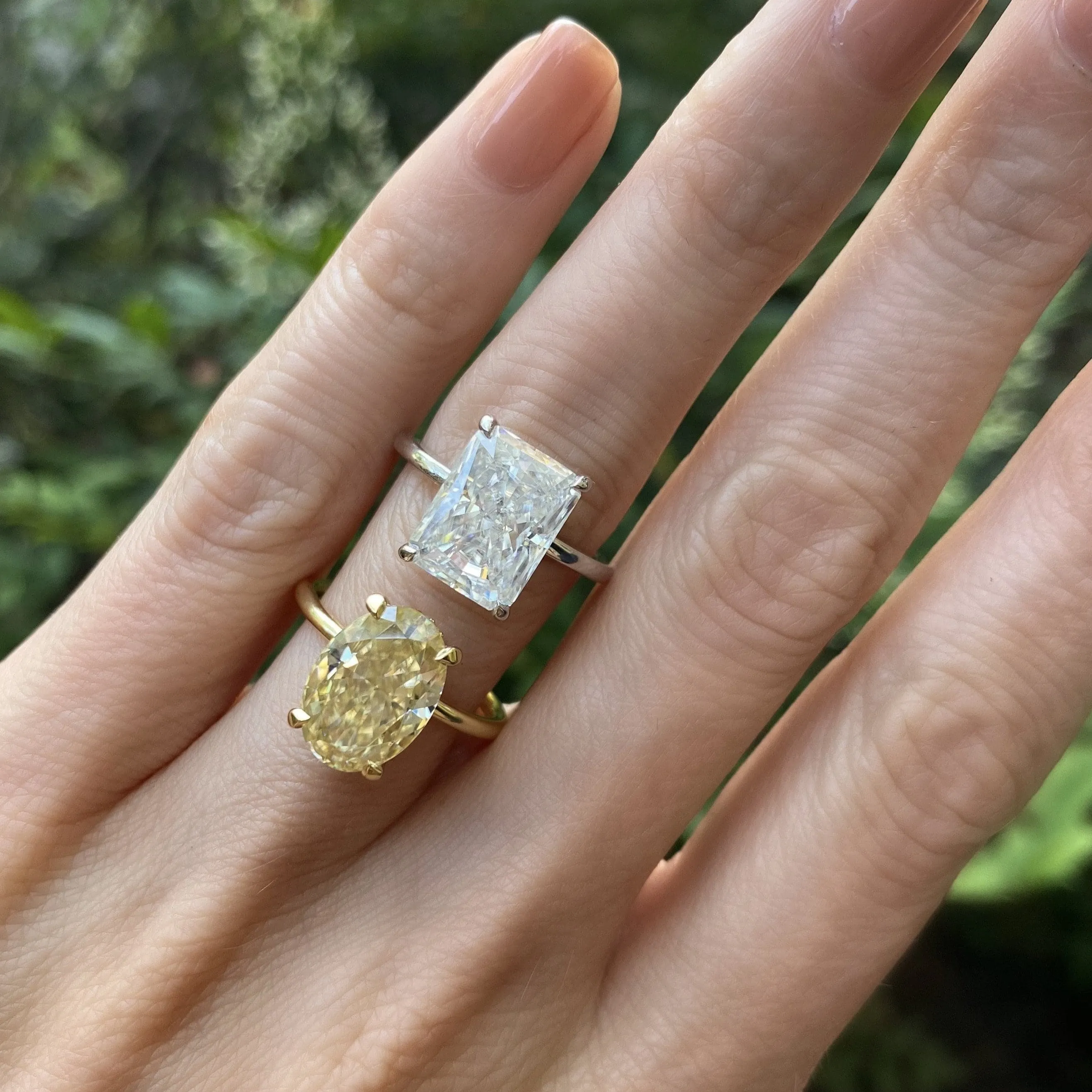Olivia (4.9ct) Oval Moissanite Engagement Ring