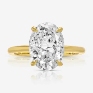 Olivia Flush (5.4ct) Oval Engagement Ring ( ) Hidden Halo