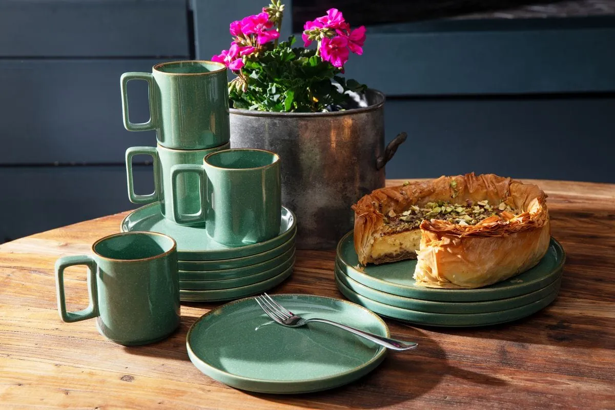 Omada Flat Stackable Salad Bowl Green OM-0000042