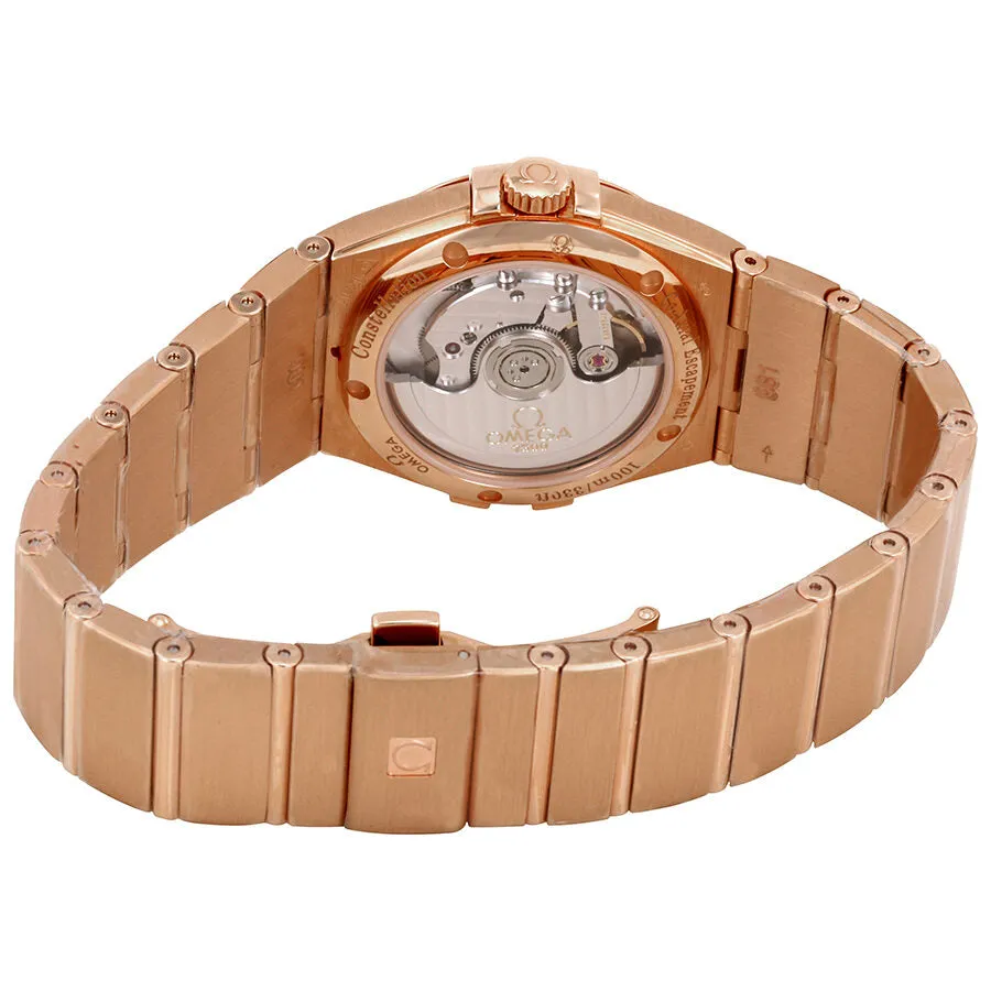 Omega Constellation 18kt Rose Gold Automatic Silver Dial Ladies Watch 123.55.35.20.52.001