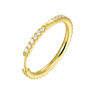 One Row Large Hoop Earring