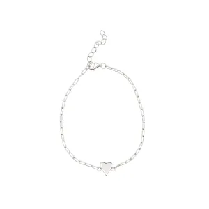 Open Link Heart Bracelet