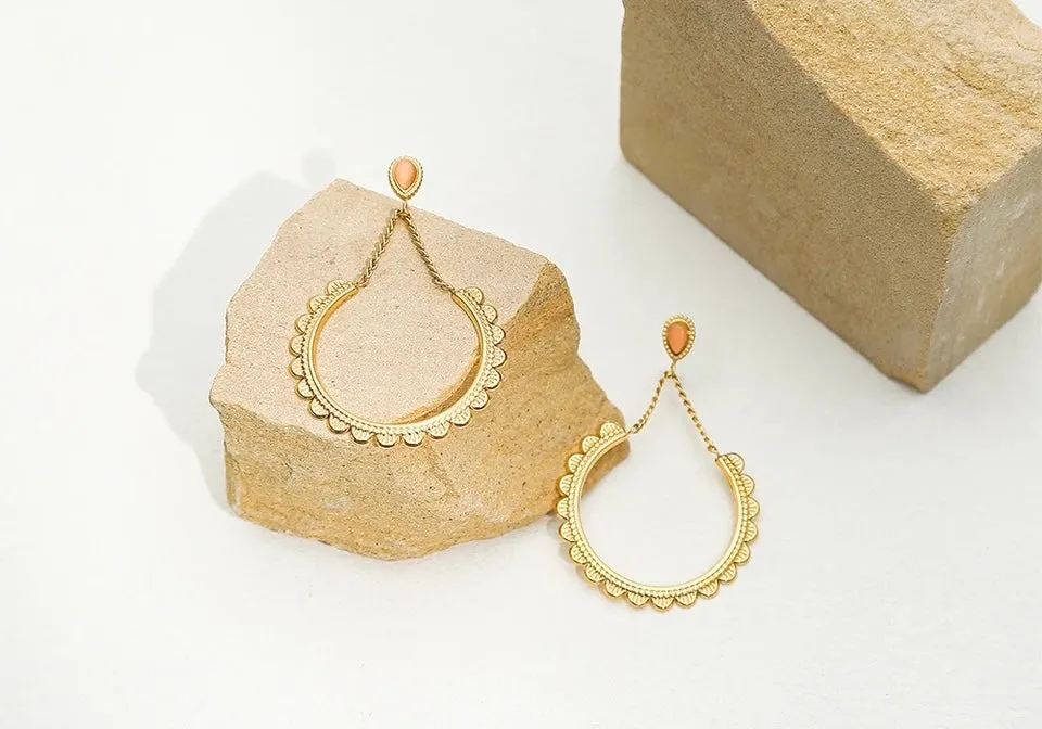Ophelia Flame Minimalist Earrings