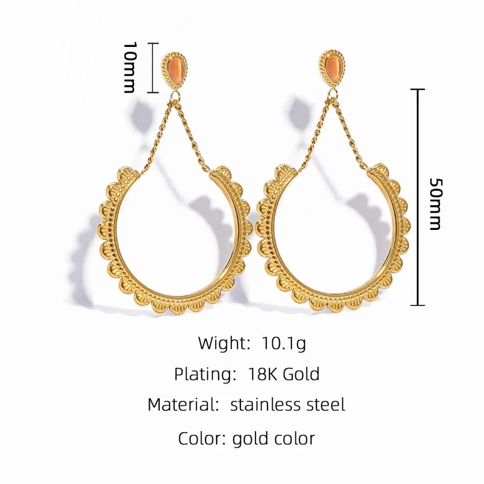 Ophelia Flame Minimalist Earrings