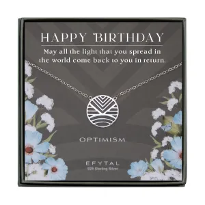 optimism 18mm necklace • happy birthday