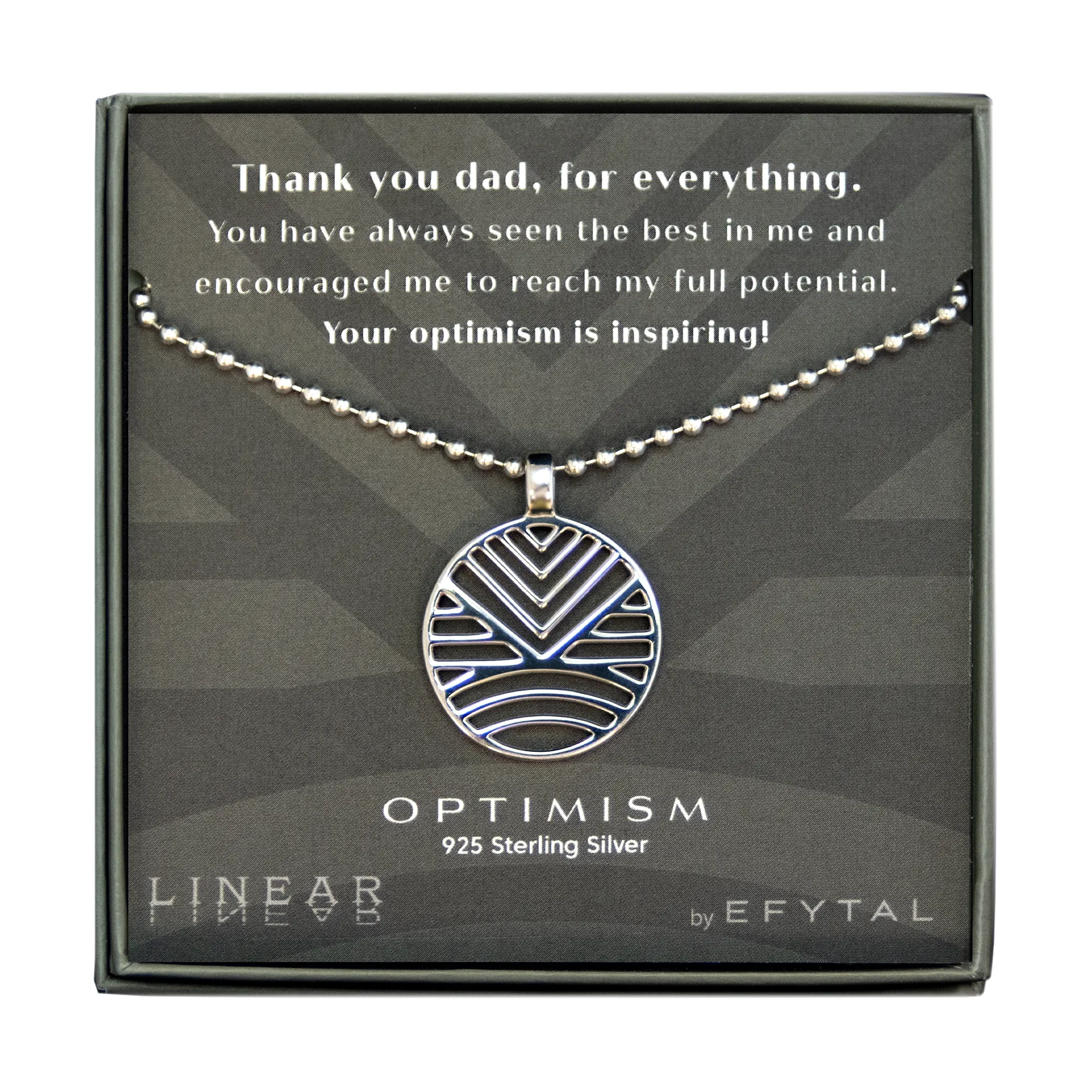 optimism 25mm necklace • thank you dad