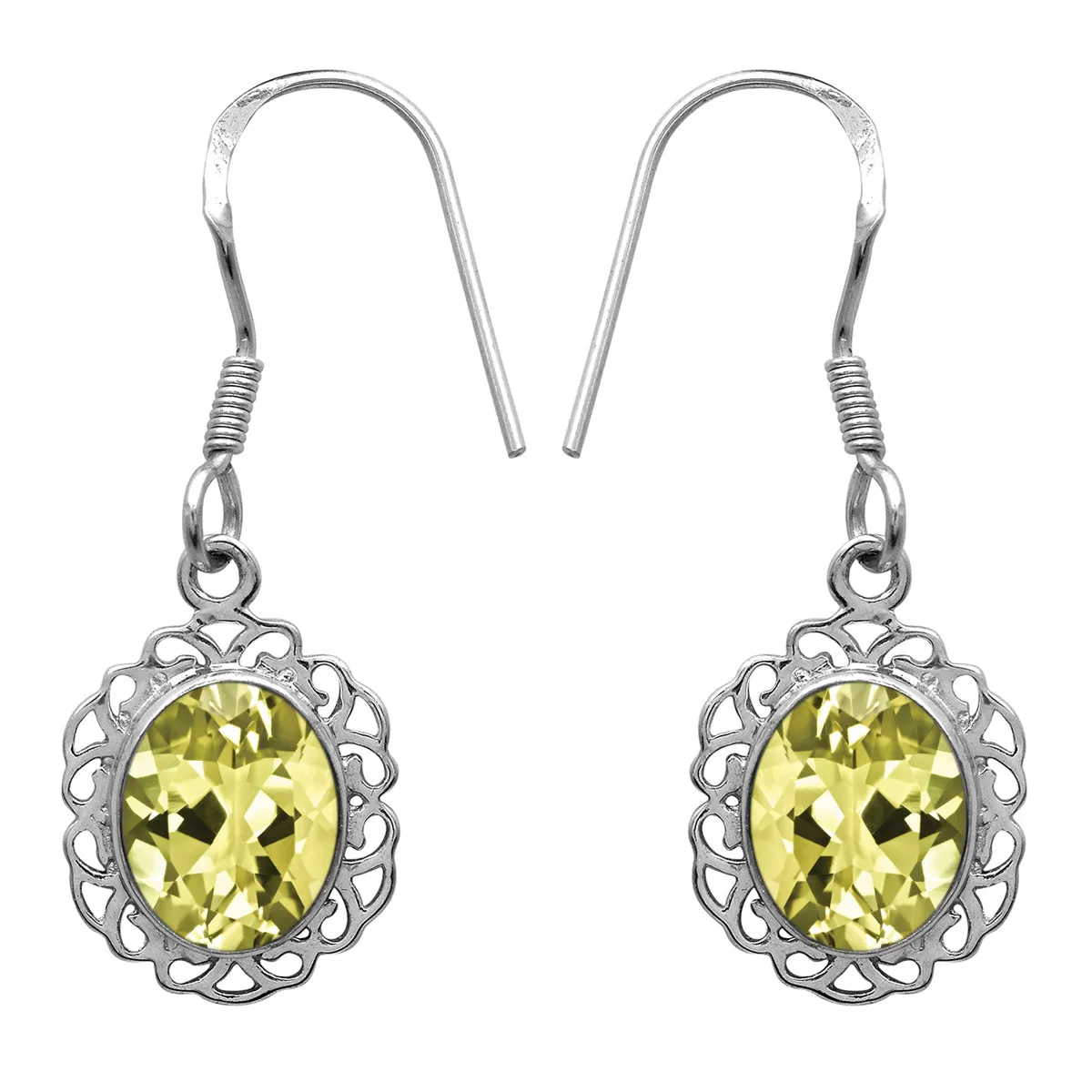 Oval 6X4 MM Multi Choice Gemstone 925 Sterling Silver Earring