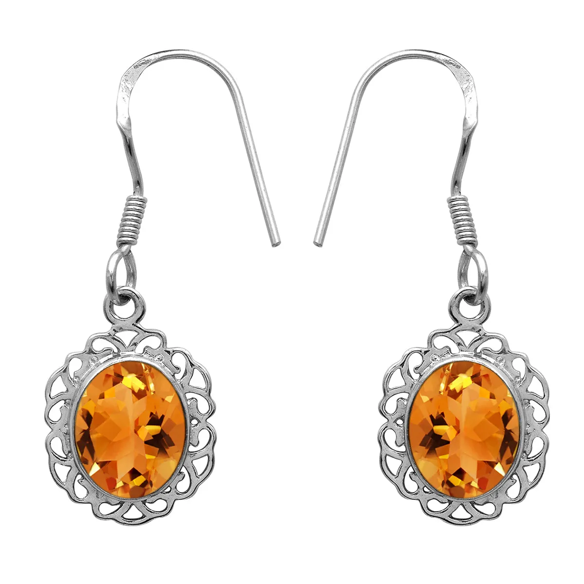 Oval 6X4 MM Multi Choice Gemstone 925 Sterling Silver Earring