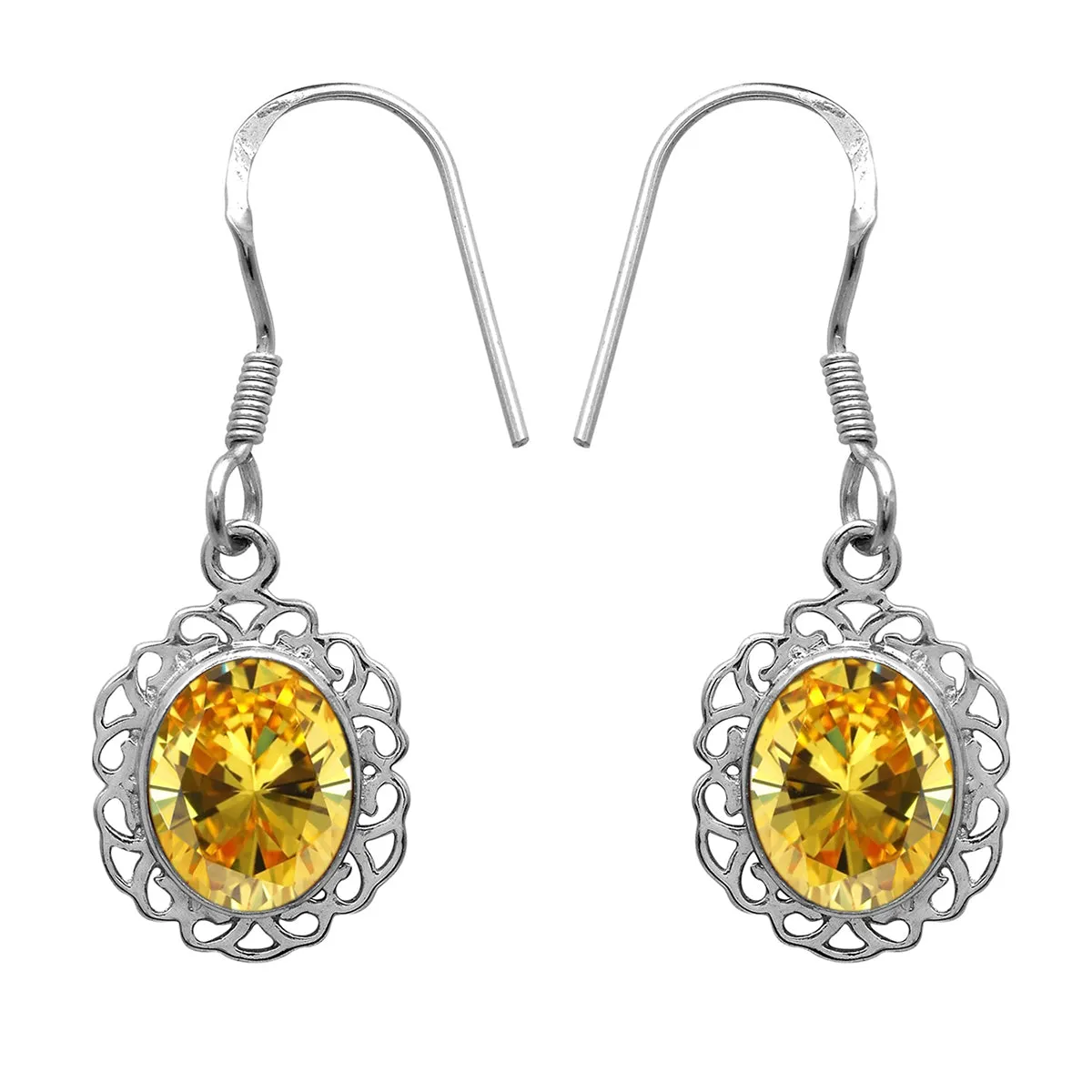 Oval 6X4 MM Multi Choice Gemstone 925 Sterling Silver Earring
