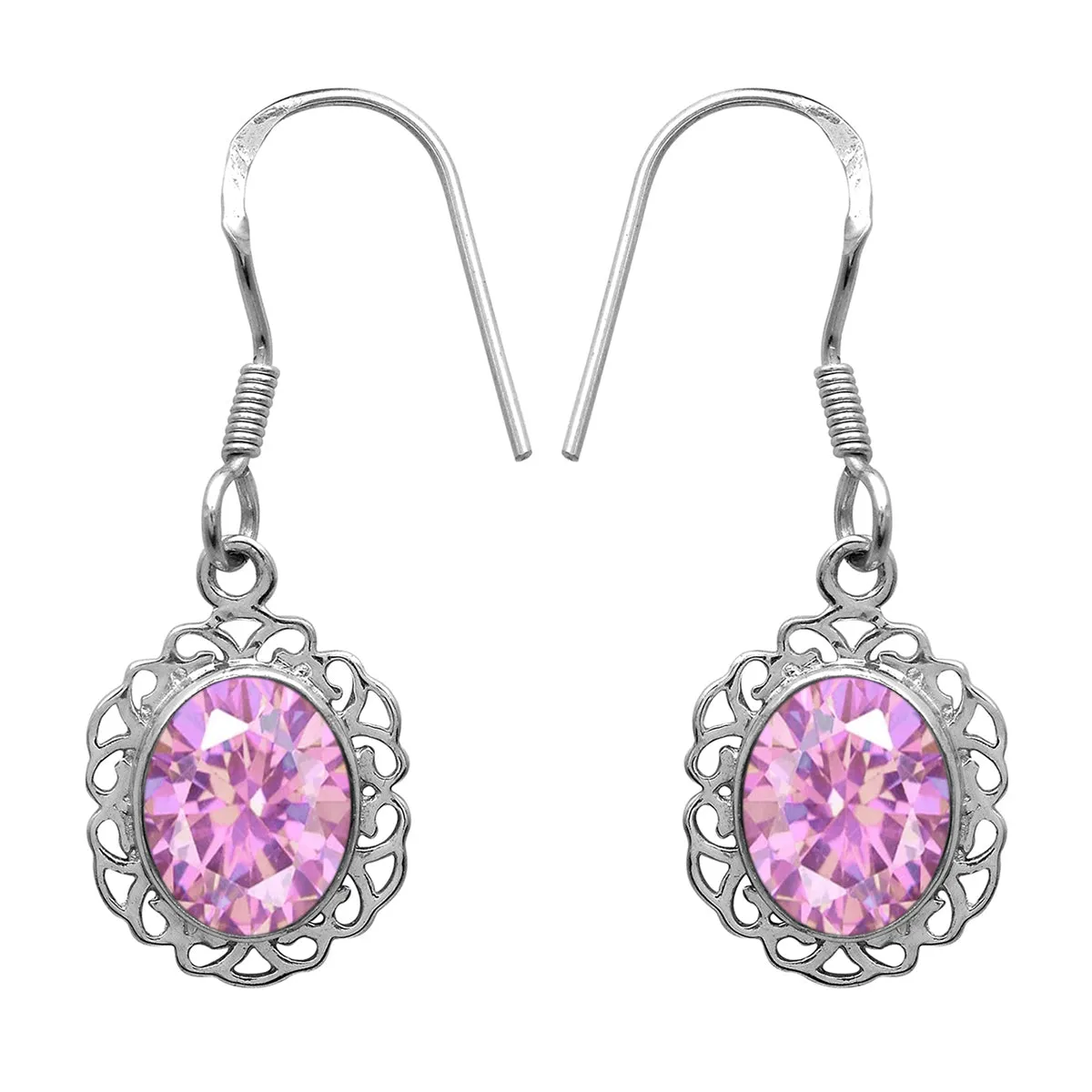 Oval 6X4 MM Multi Choice Gemstone 925 Sterling Silver Earring