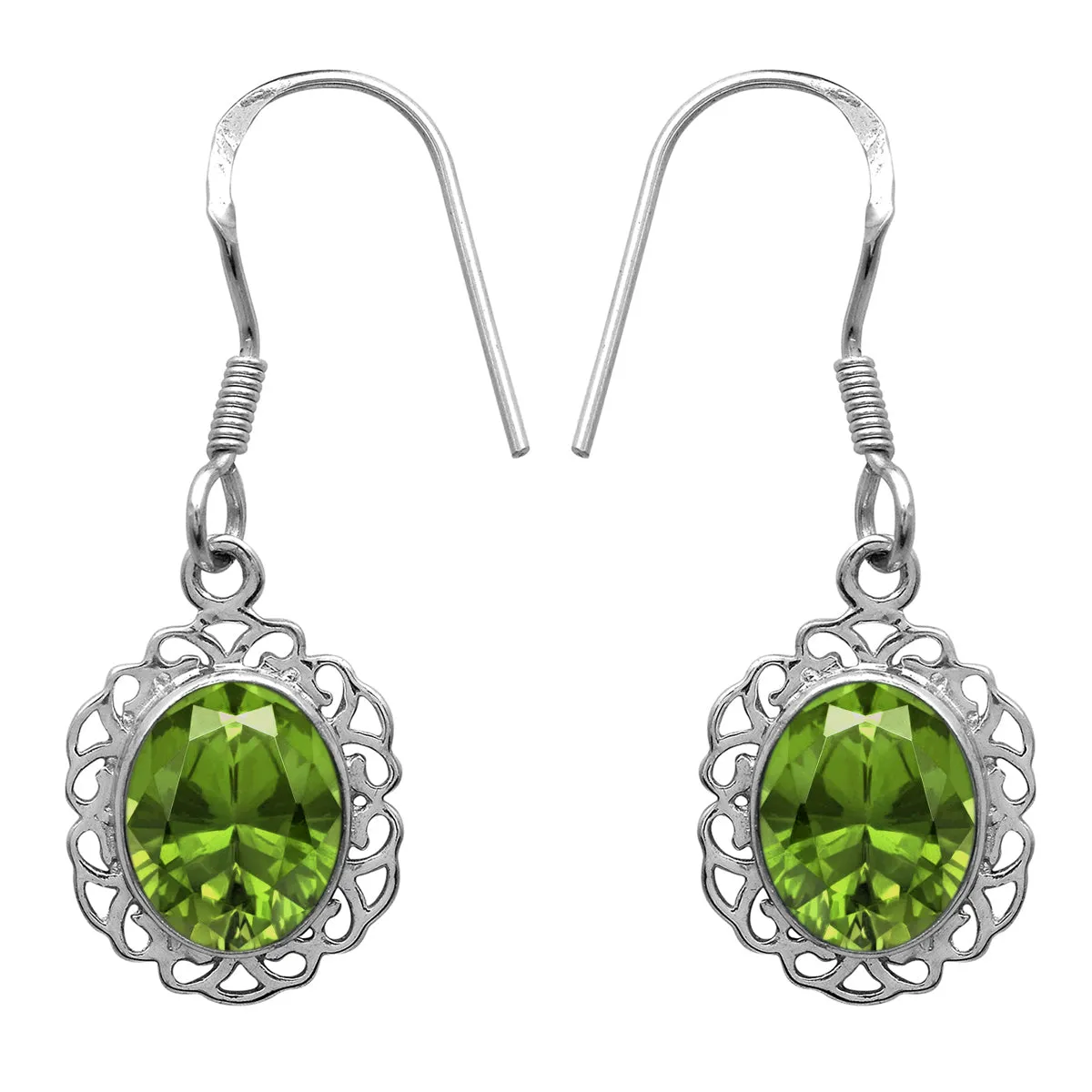 Oval 6X4 MM Multi Choice Gemstone 925 Sterling Silver Earring